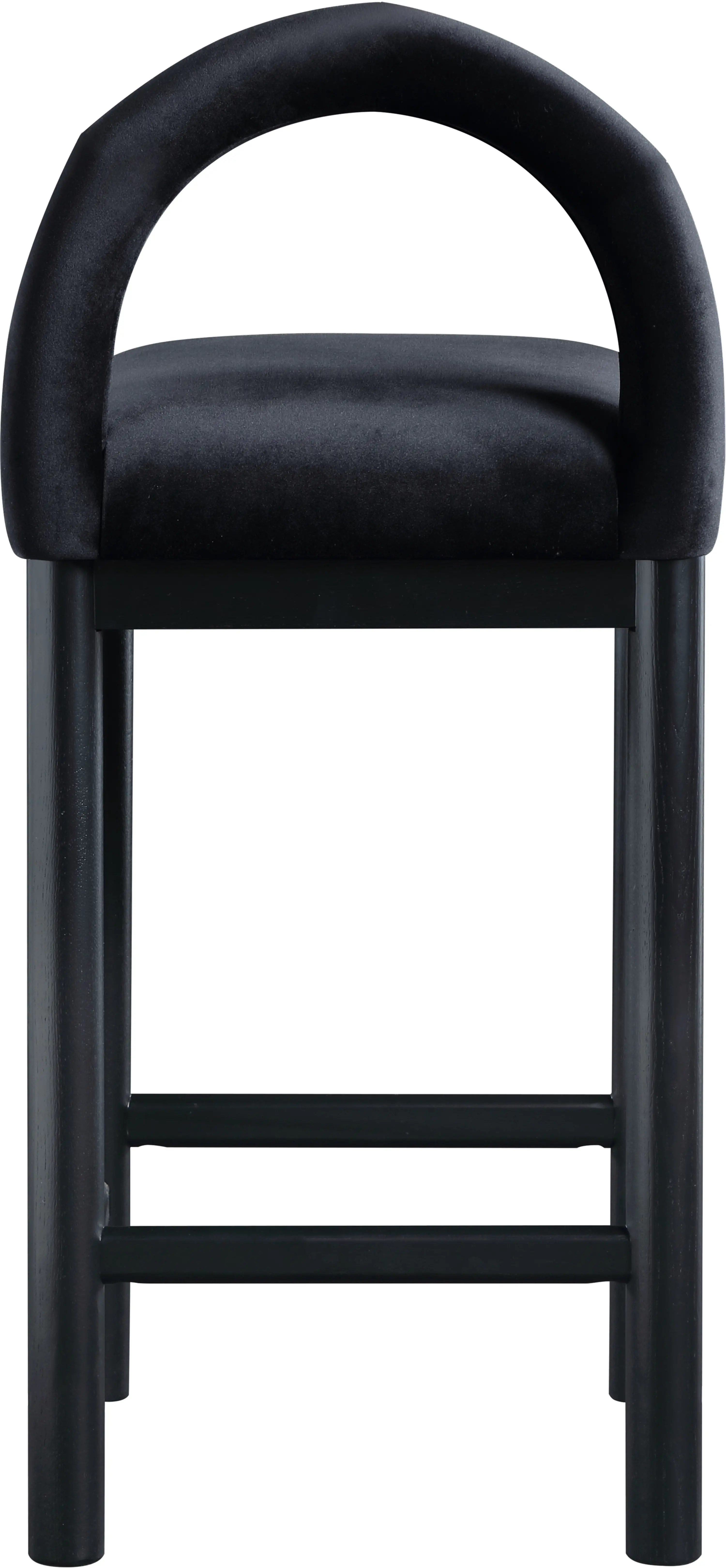 Conrad Black Velvet Upholstered Counter Stool-6