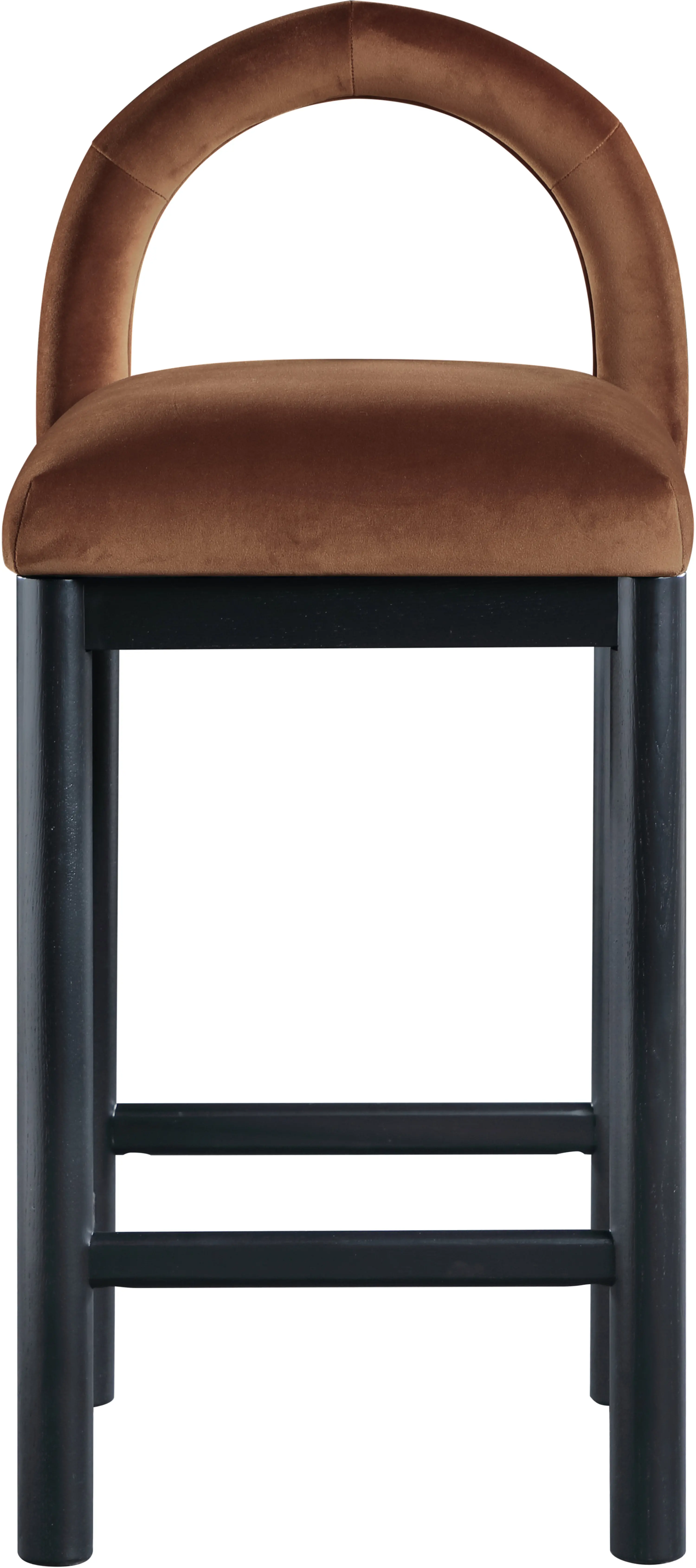 Conrad Brown Velvet Upholstered Counter Stool-4