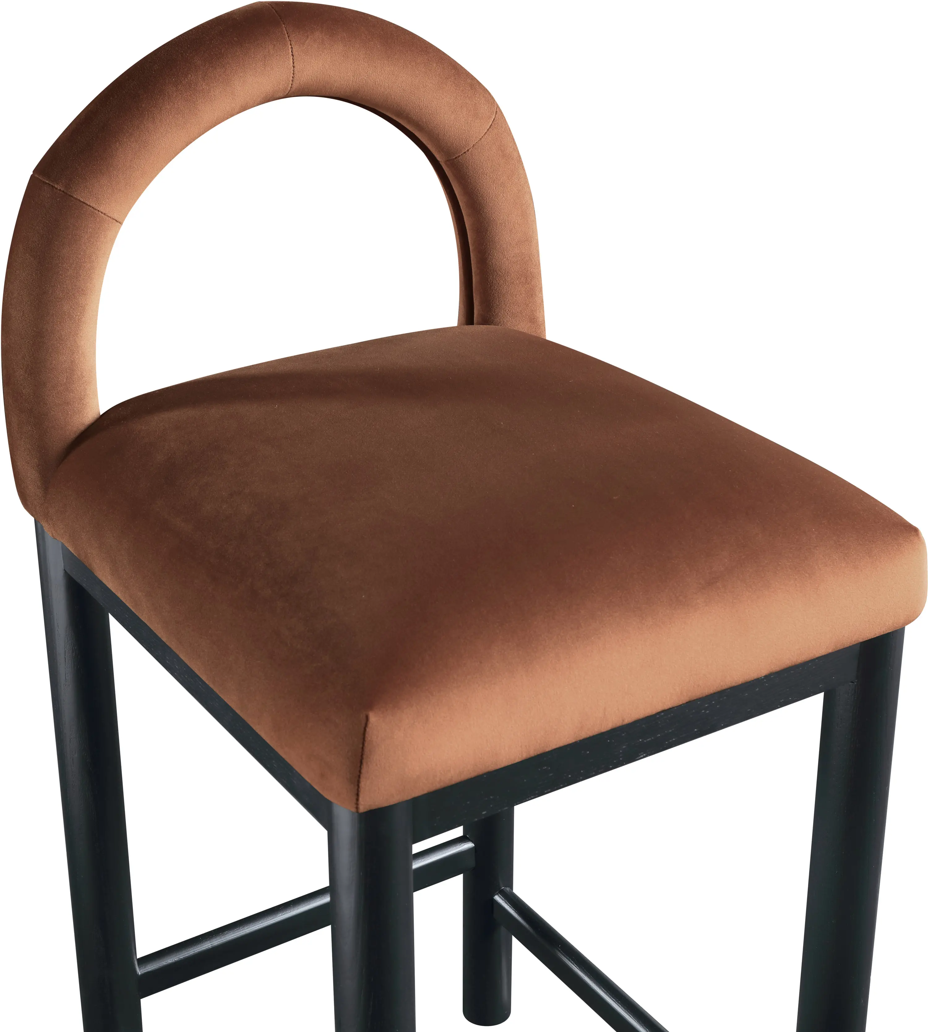 Conrad Brown Velvet Upholstered Counter Stool-7