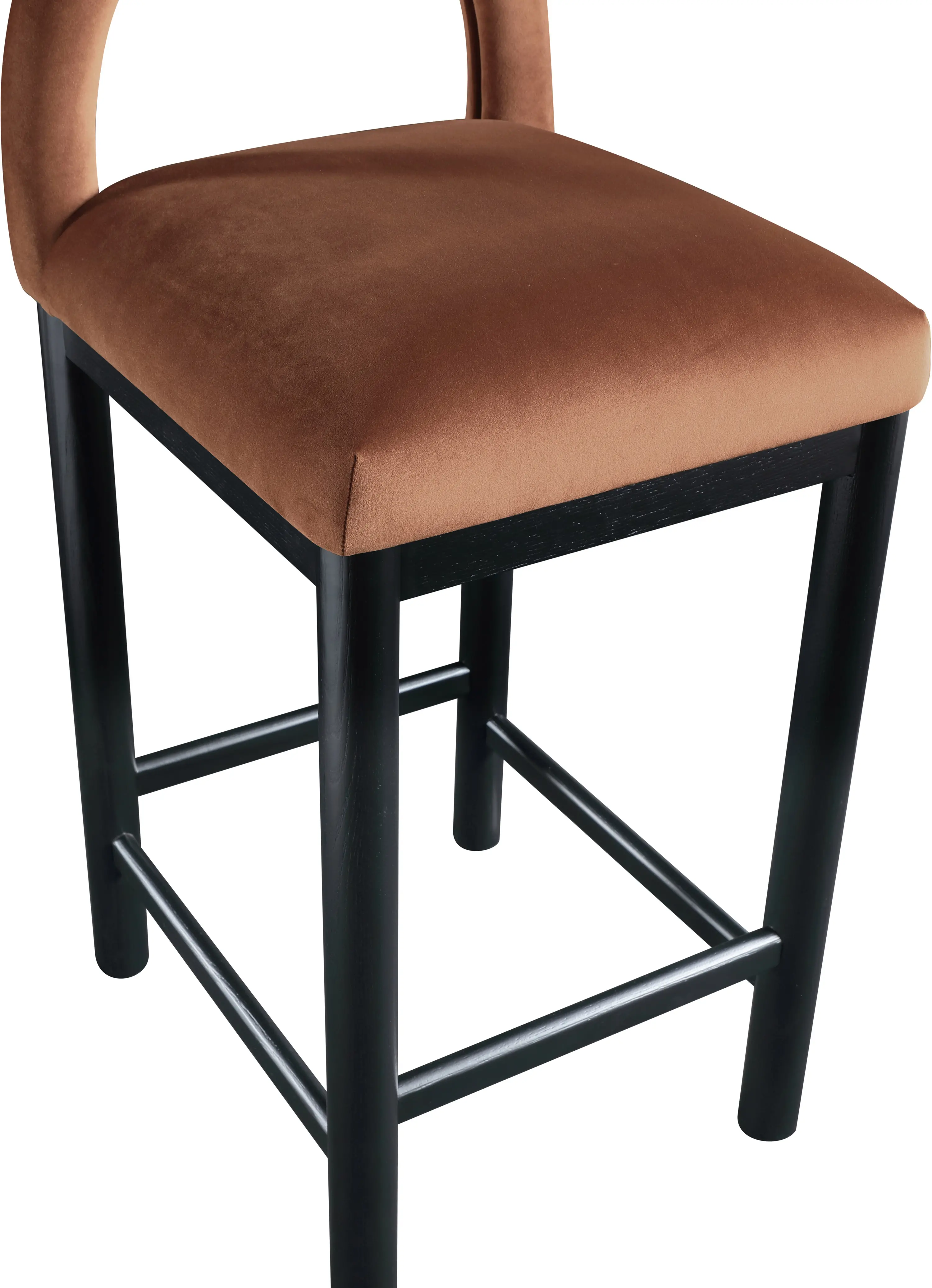 Conrad Brown Velvet Upholstered Counter Stool-8