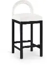 Conrad Cream Velvet Upholstered Counter Stool