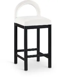 Conrad Cream Velvet Upholstered Counter Stool