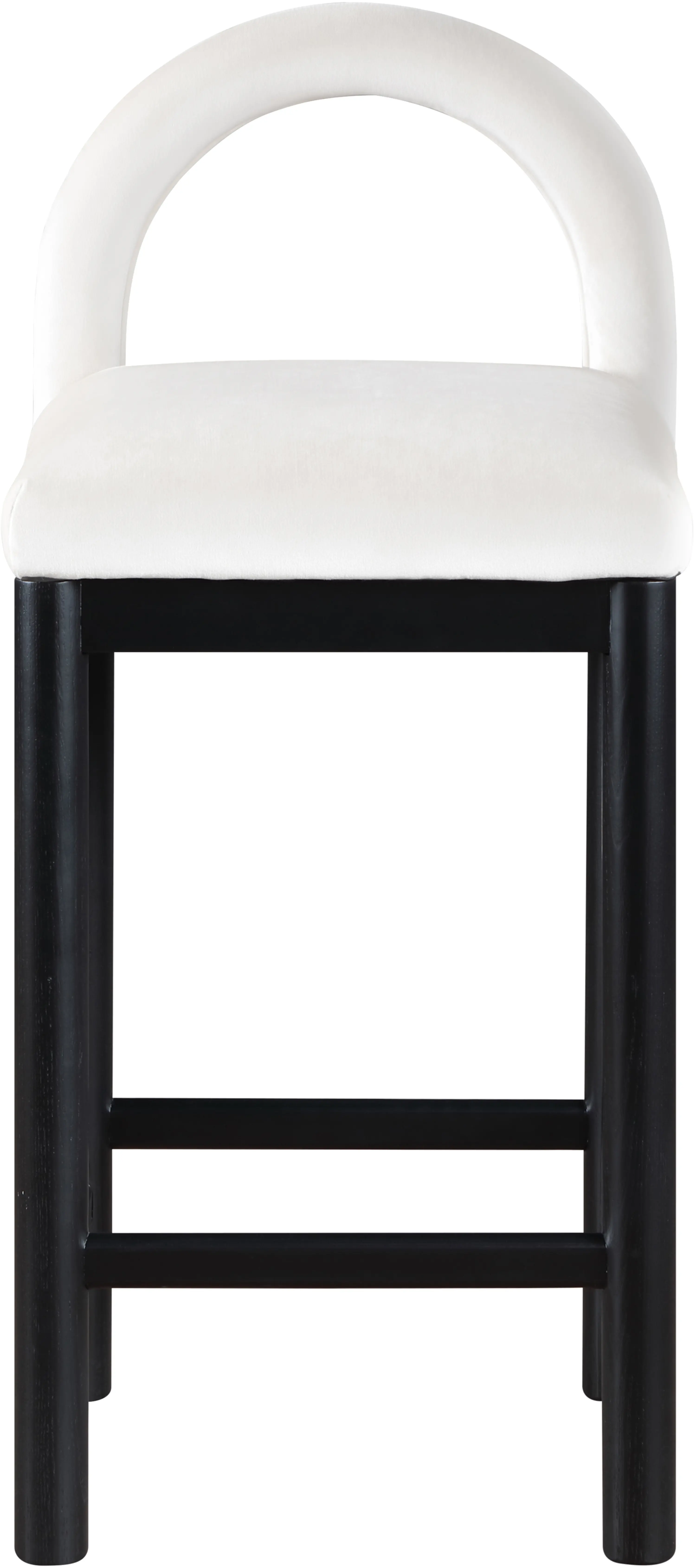 Conrad Cream Velvet Upholstered Counter Stool-4
