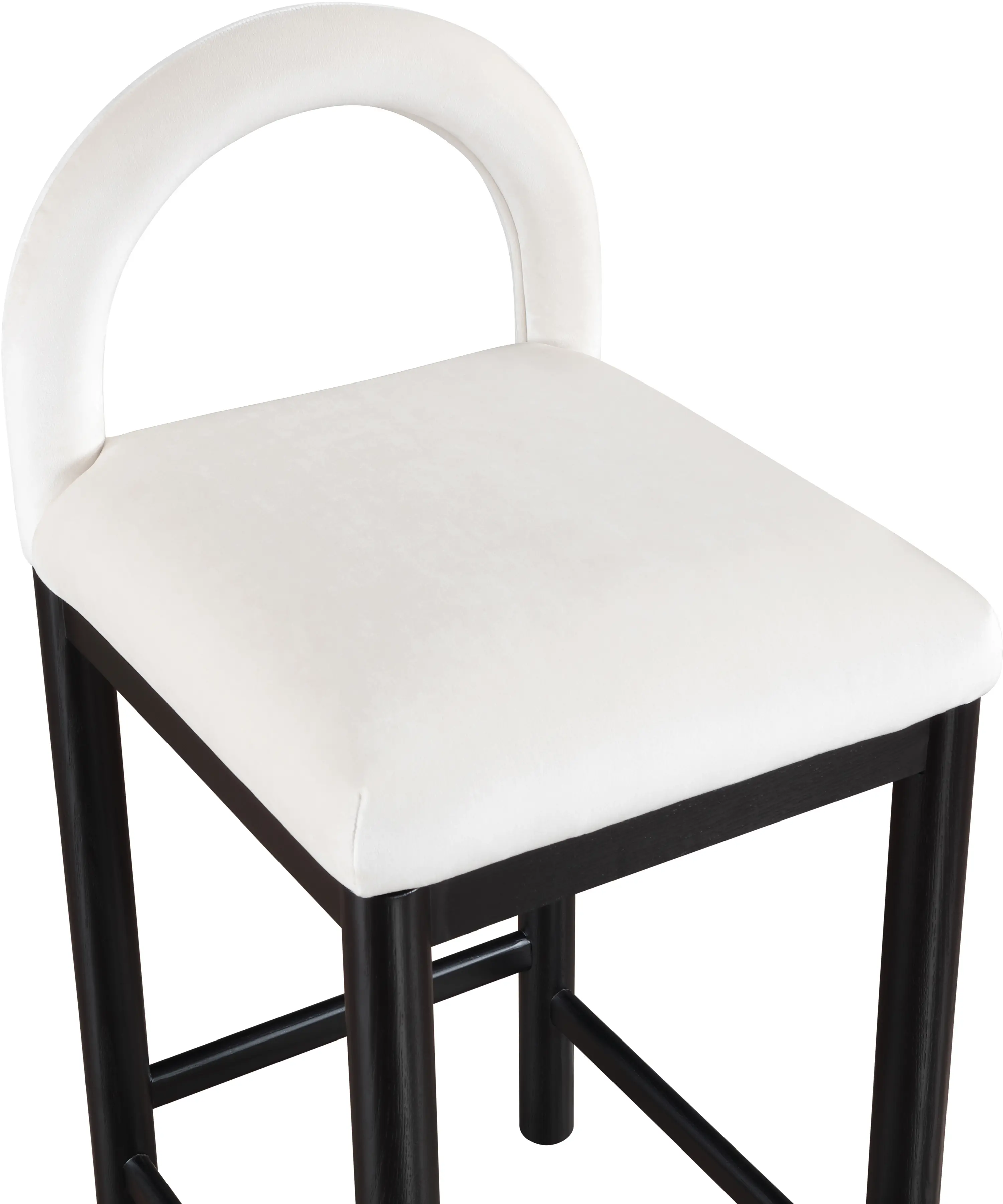 Conrad Cream Velvet Upholstered Counter Stool-7