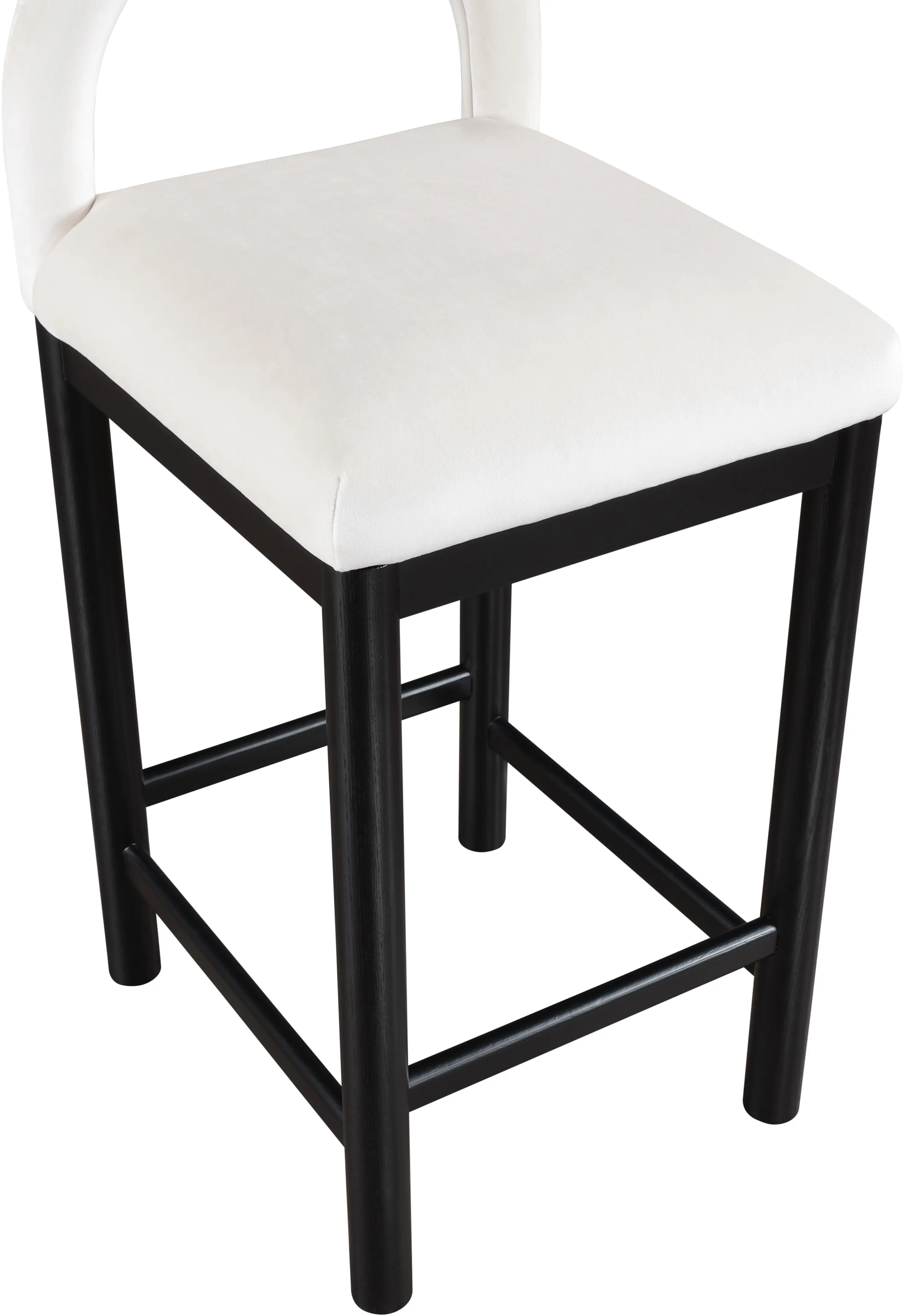 Conrad Cream Velvet Upholstered Counter Stool-8