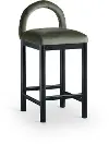 Conrad Green Velvet Upholstered Counter Stool
