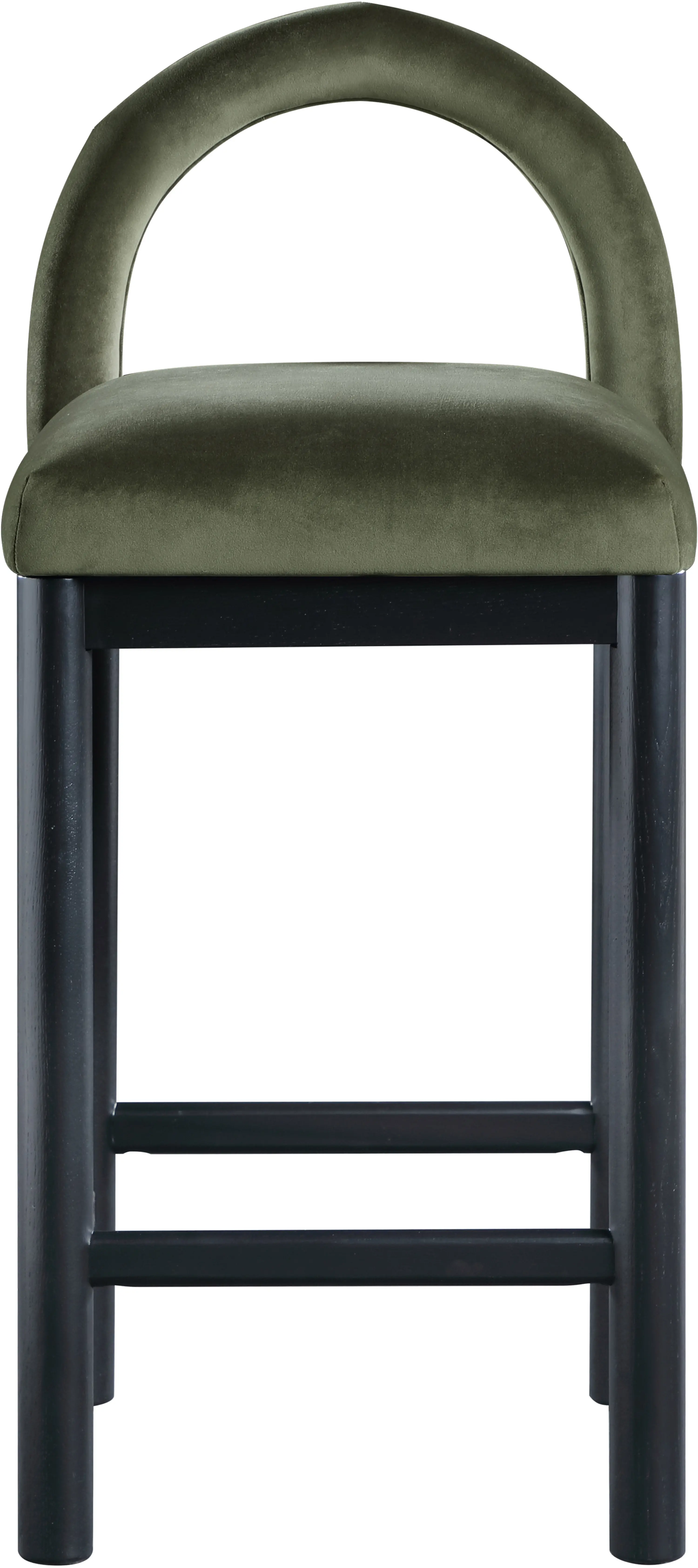 Conrad Green Velvet Upholstered Counter Stool-4