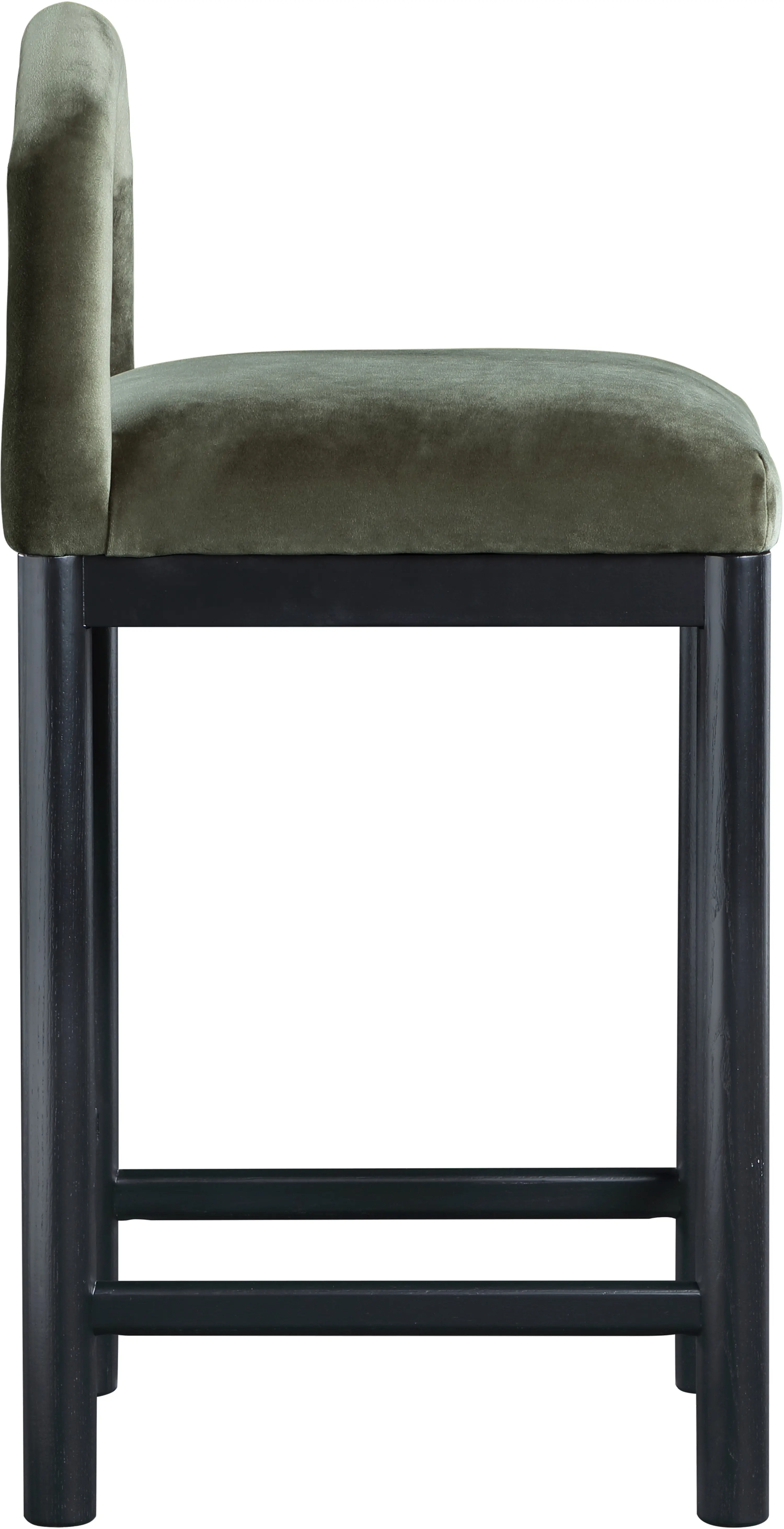 Conrad Green Velvet Upholstered Counter Stool-5