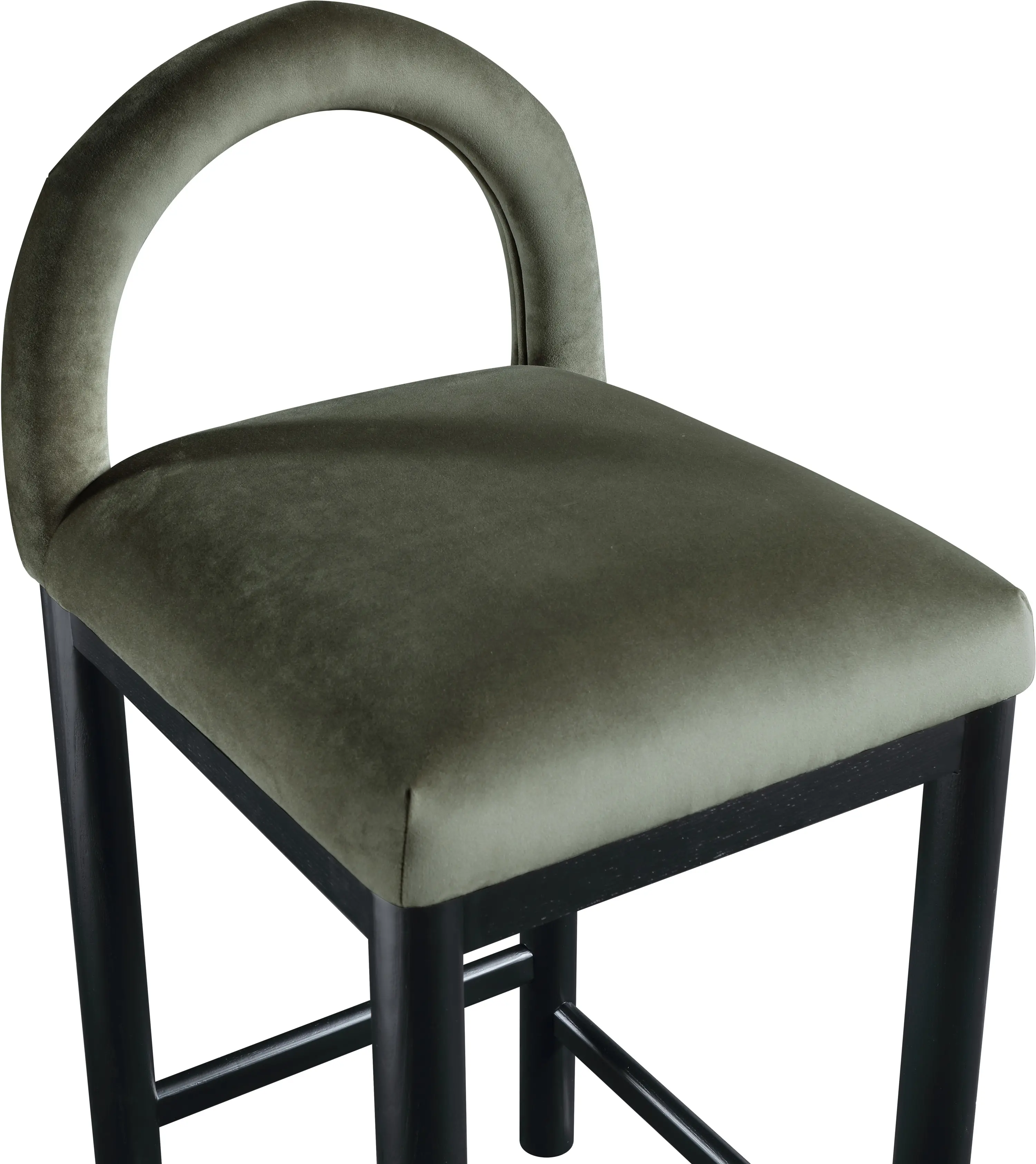 Conrad Green Velvet Upholstered Counter Stool-7
