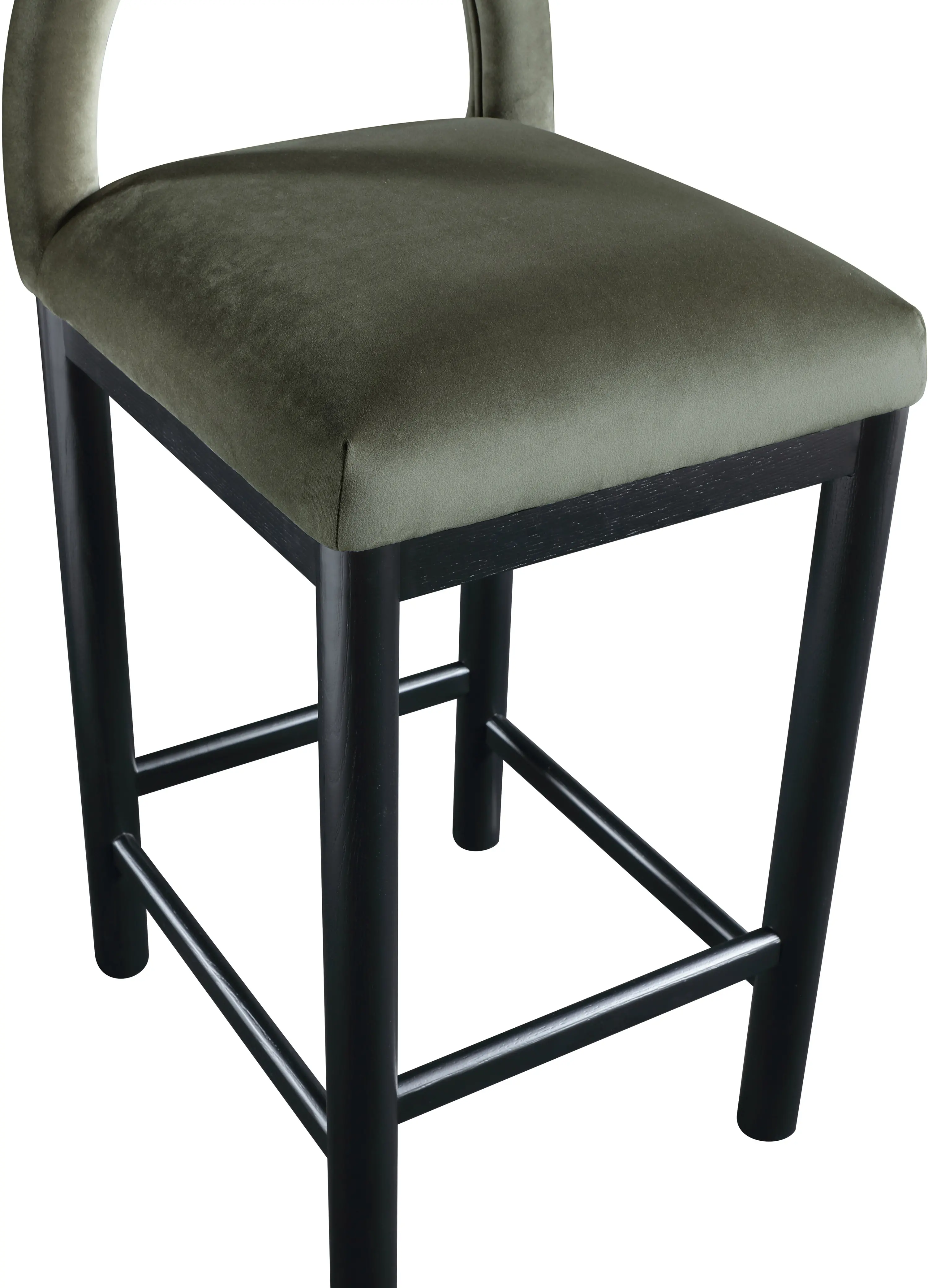 Conrad Green Velvet Upholstered Counter Stool-8