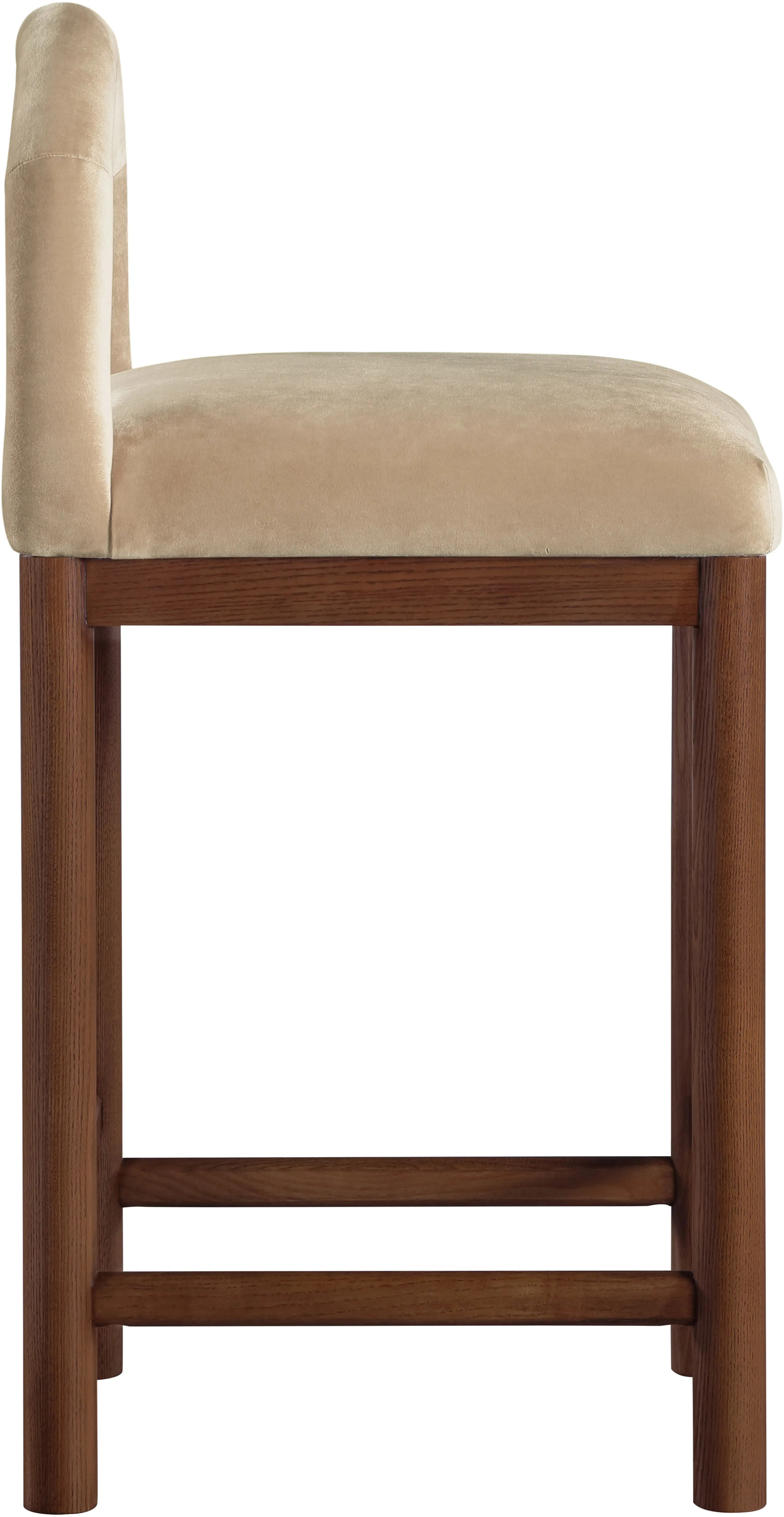 Conrad Beige Velvet Upholstered Counter Stool-5