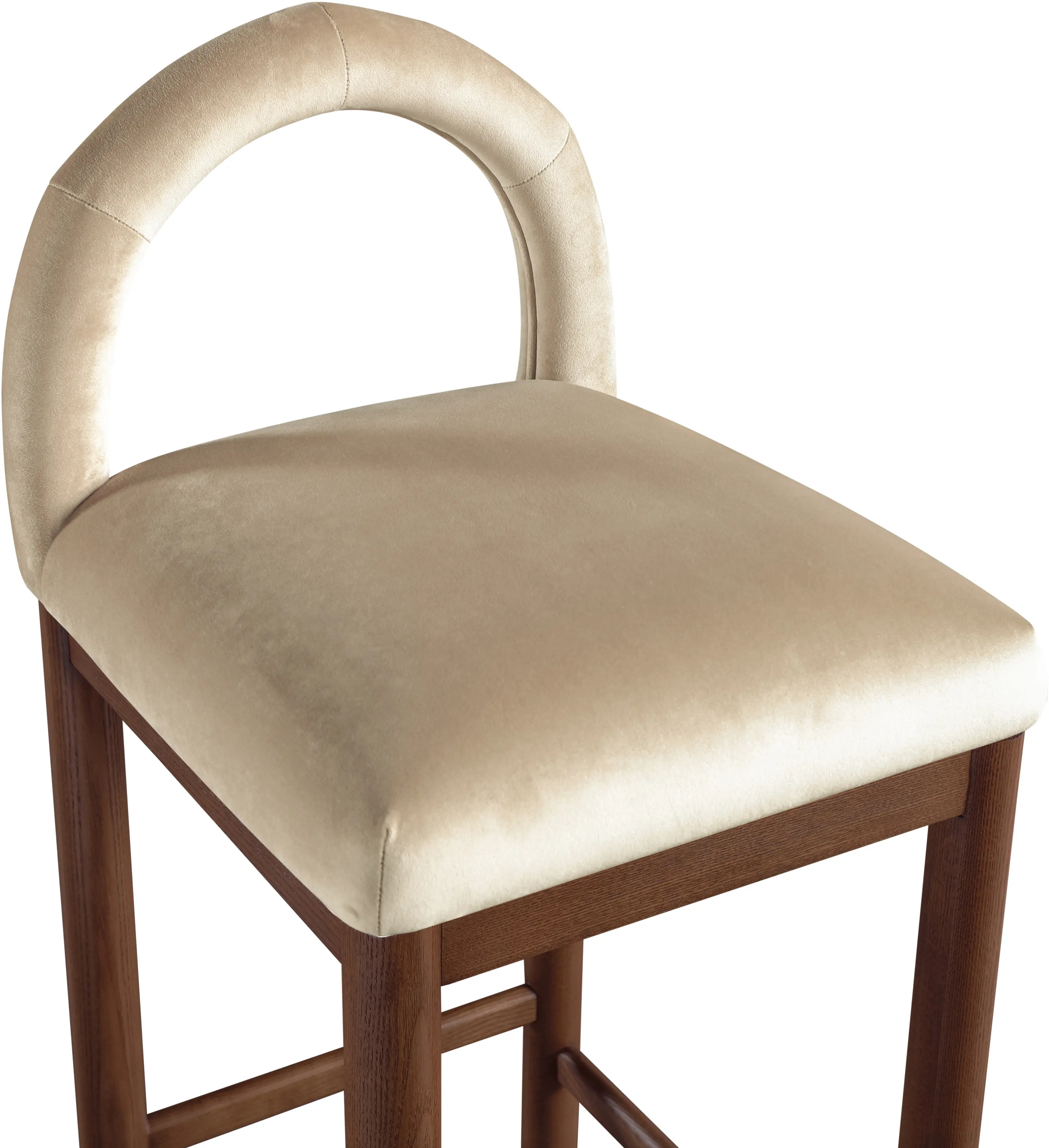 Conrad Beige Velvet Upholstered Counter Stool-6