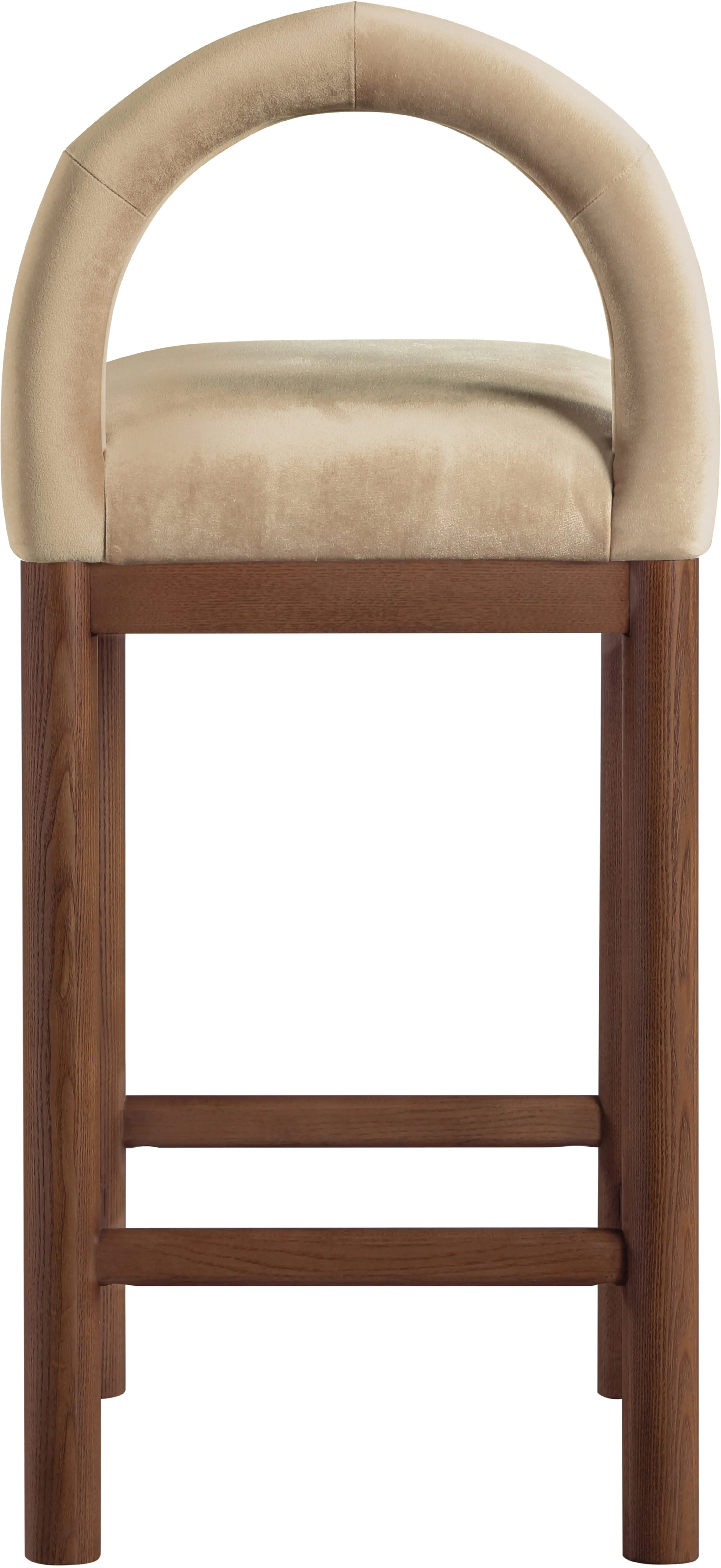 Conrad Beige Velvet Upholstered Counter Stool-7