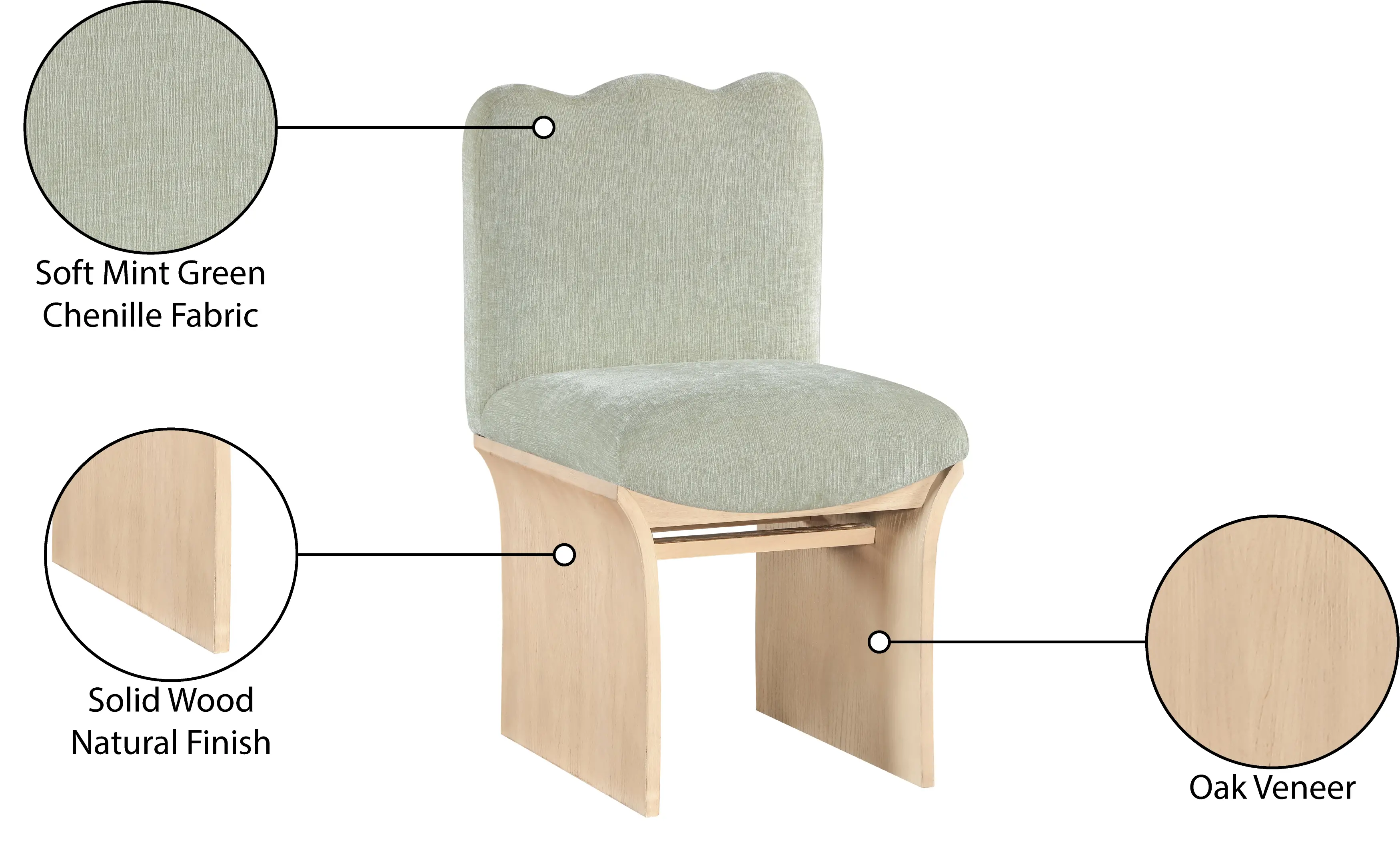 Shaw Mint Green Upholstered Dining Chair-9
