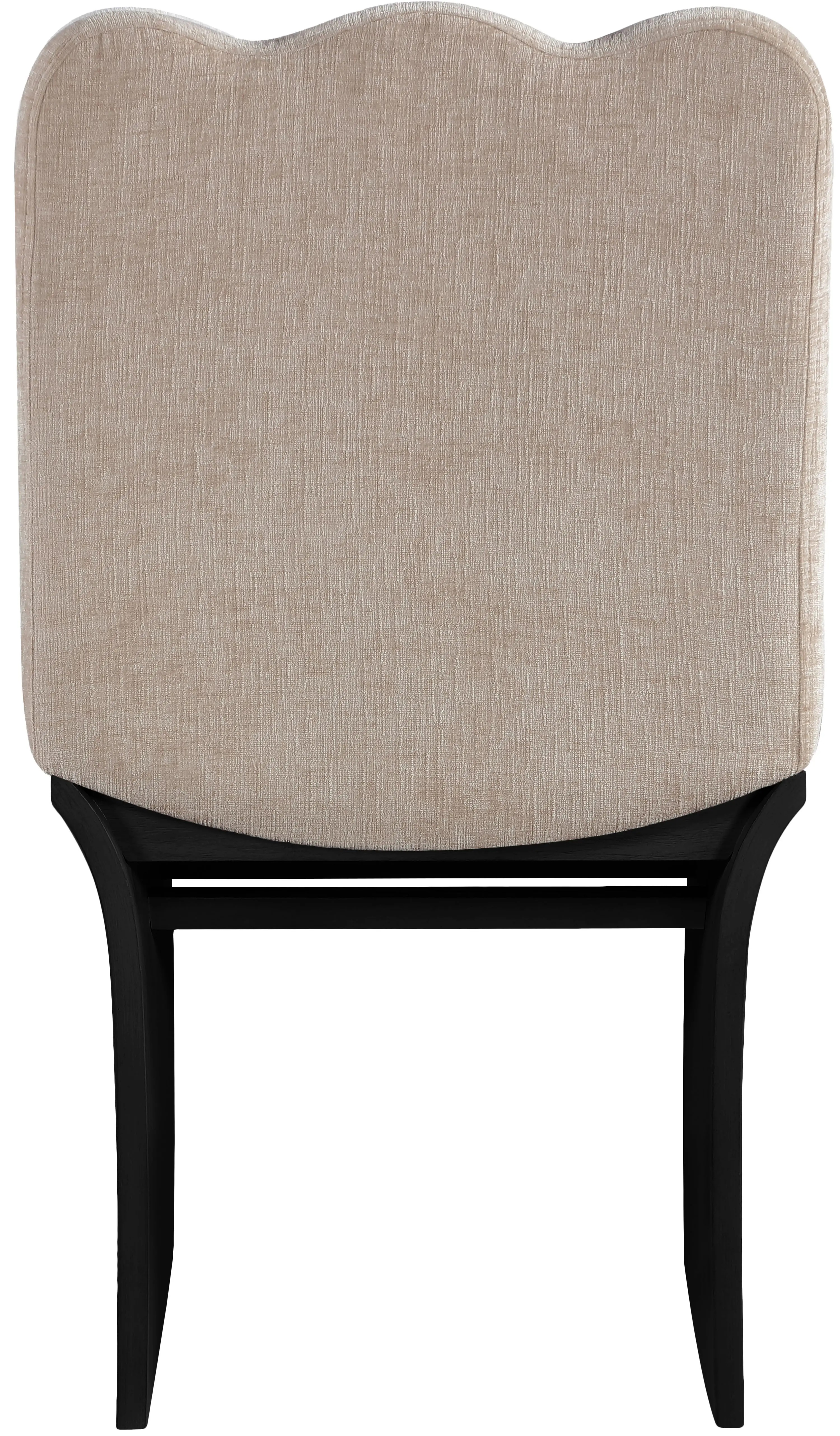 Shaw Beige Upholstered Dining Chair With Black Base-6