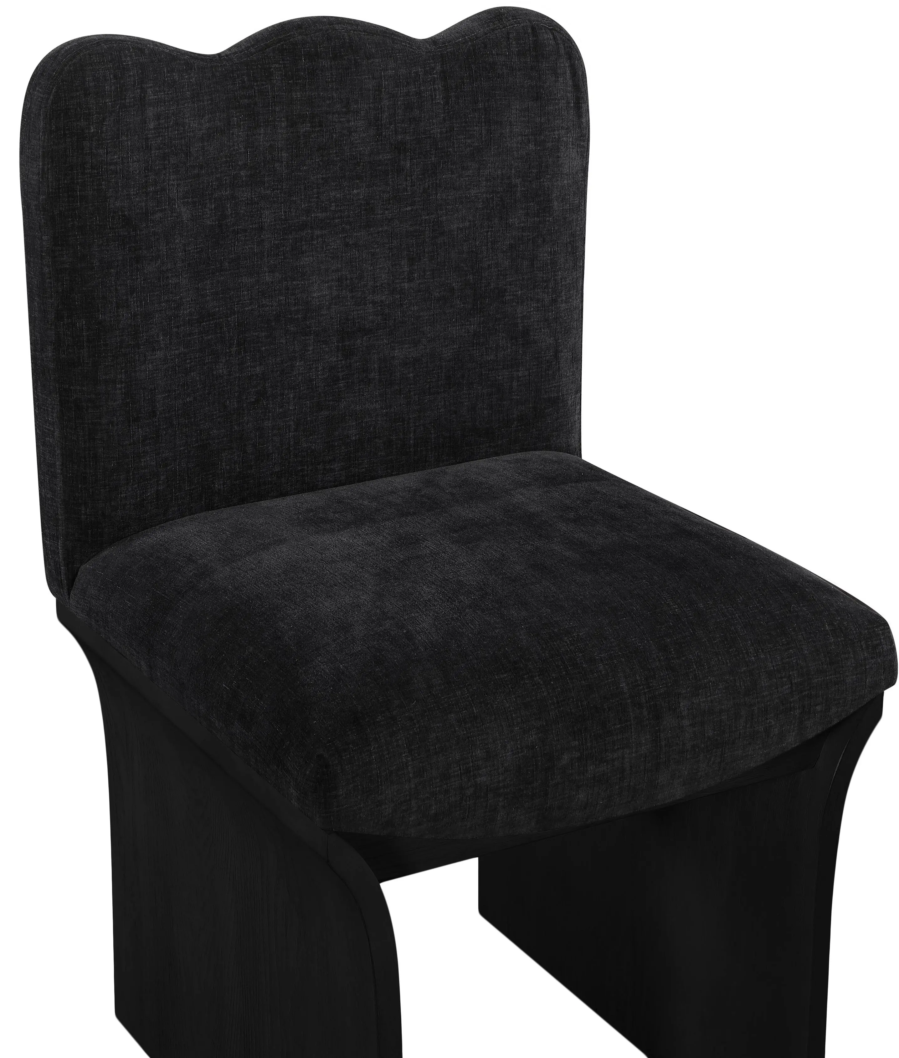 Shaw Black Upholstered Dining Chair With Black Base-7