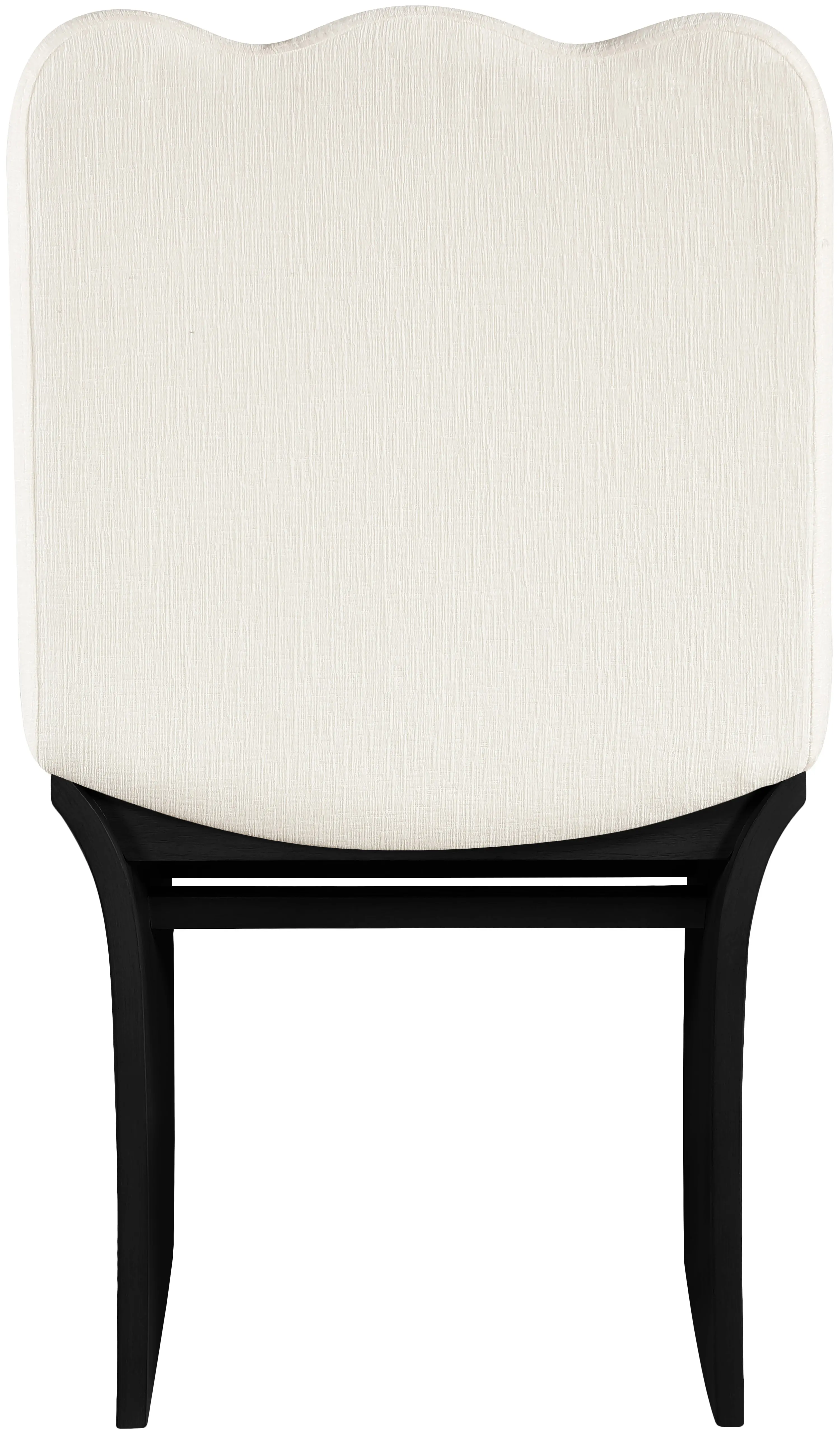 Shaw Cream Upholstered Dining Chair With Black Base-6