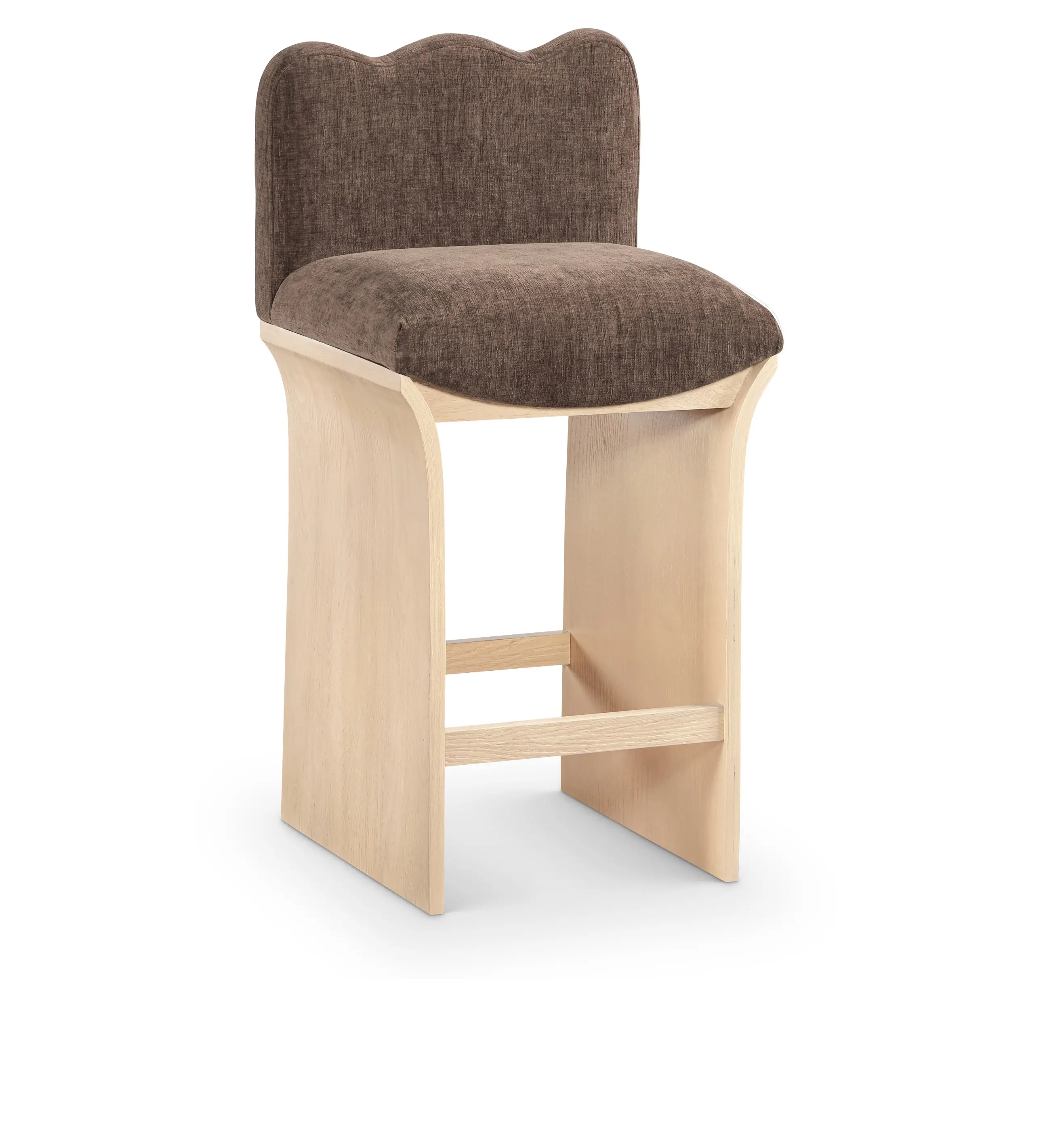 Shaw Brown Upholstered Counter Stool-1