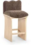 Shaw Brown Upholstered Counter Stool