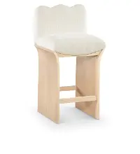 Shaw Cream Upholstered Counter Stool
