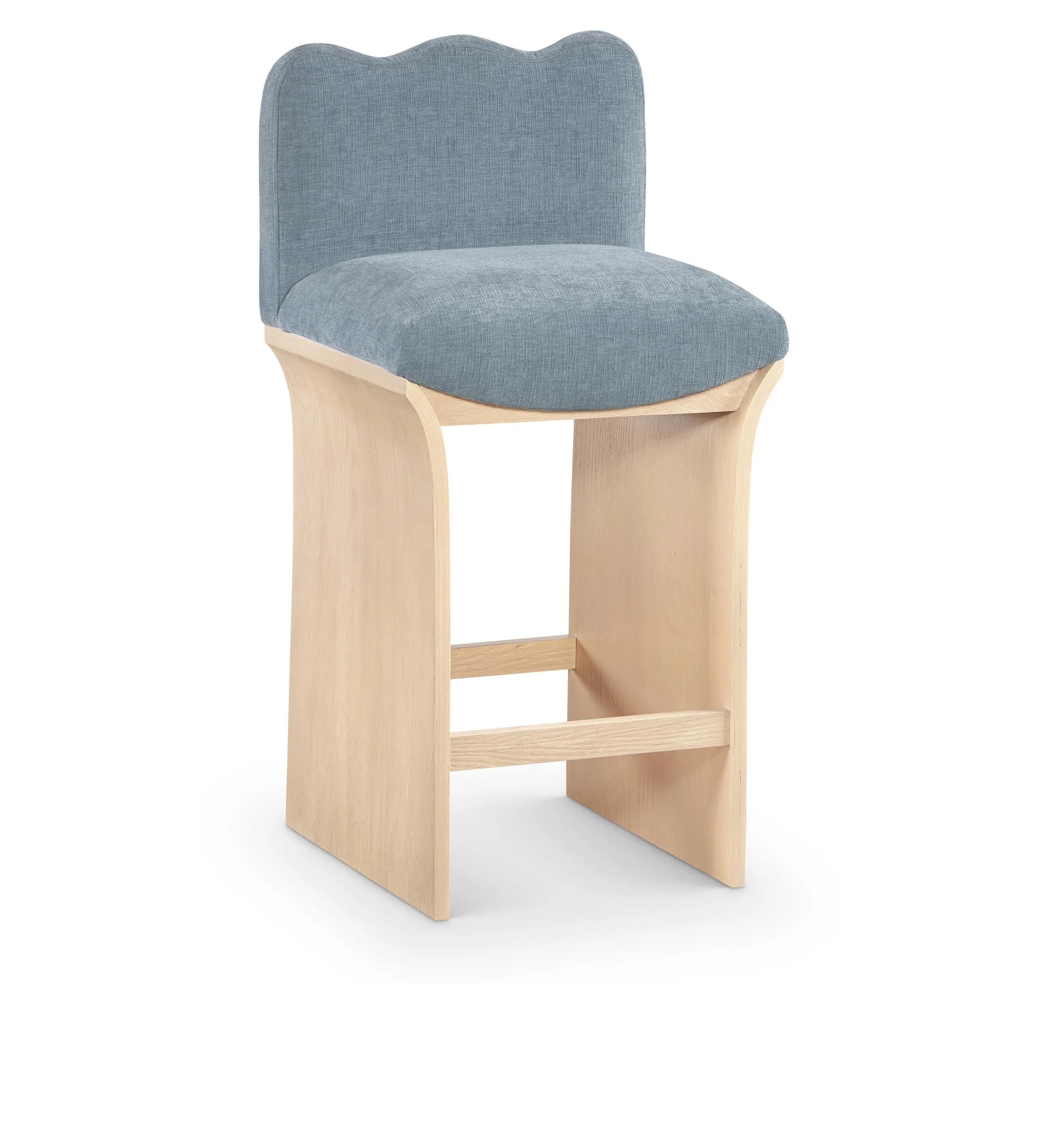 Shaw Light Blue Upholstered Counter Stool-1