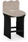Shaw Beige Upholstered Counter Stool