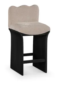 Shaw Beige Upholstered Counter Stool