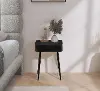Rylan Black Iron Nightstand