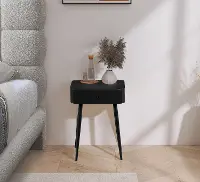Rylan Black Iron Nightstand