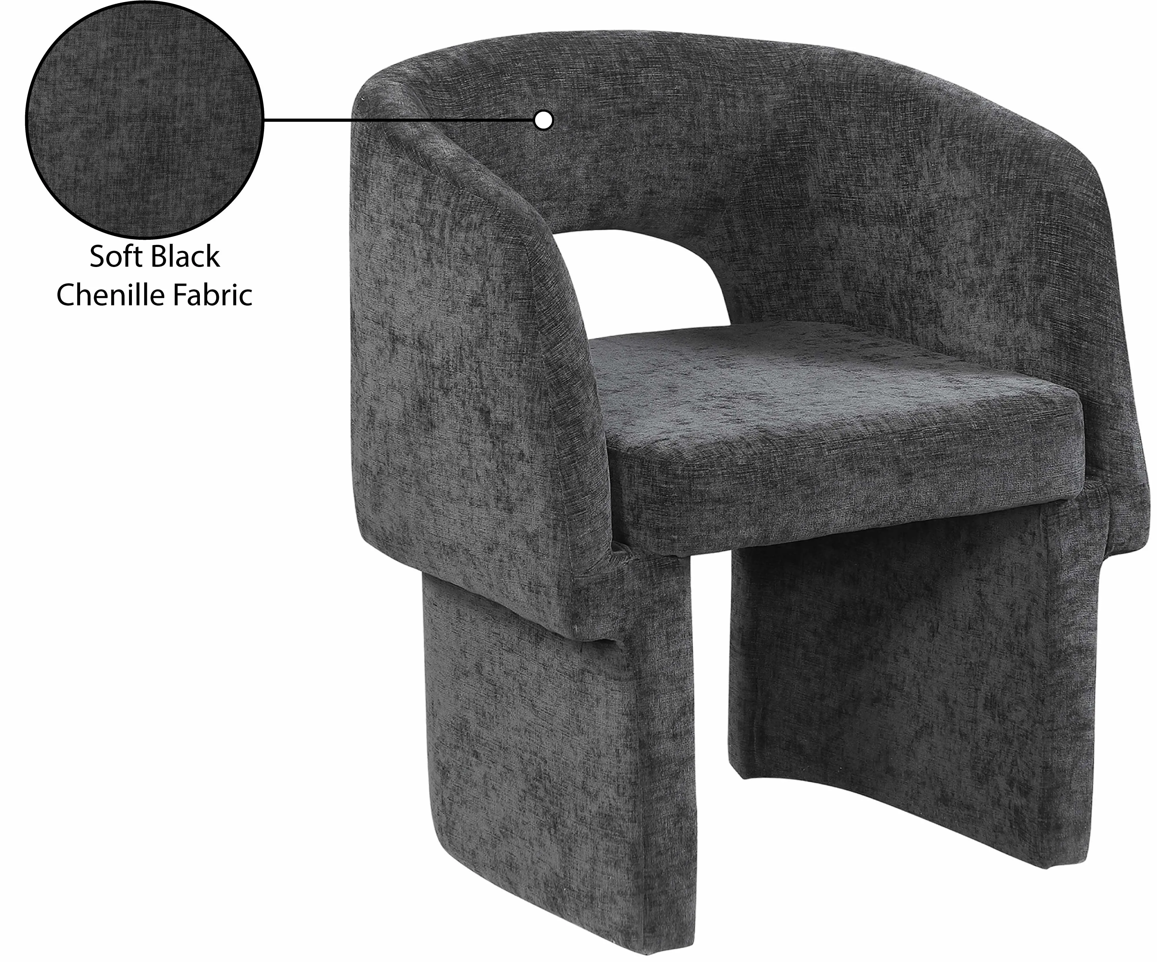 Emmet Black Upholstered Dining Chair-10