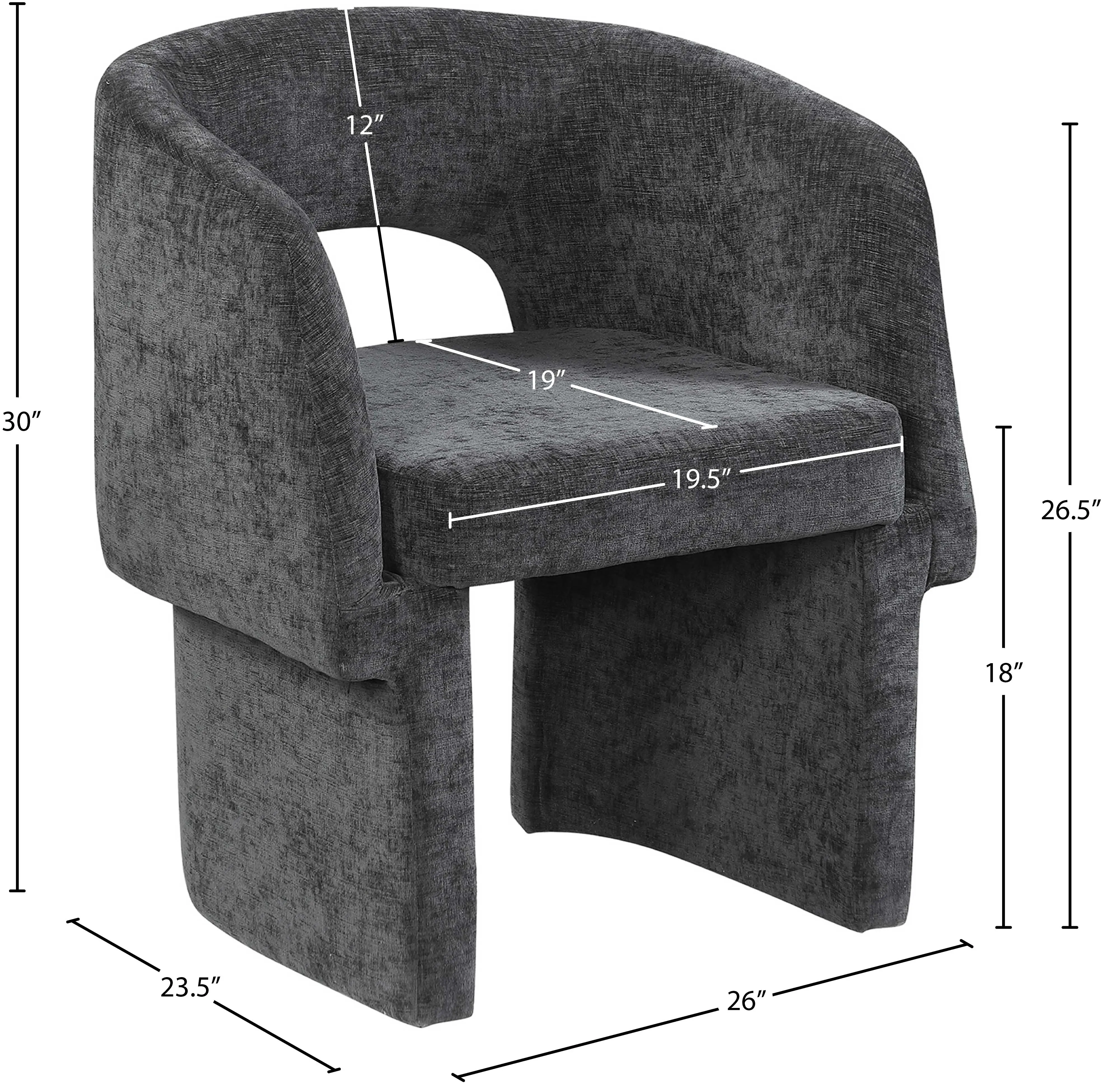 Emmet Black Upholstered Dining Chair-3
