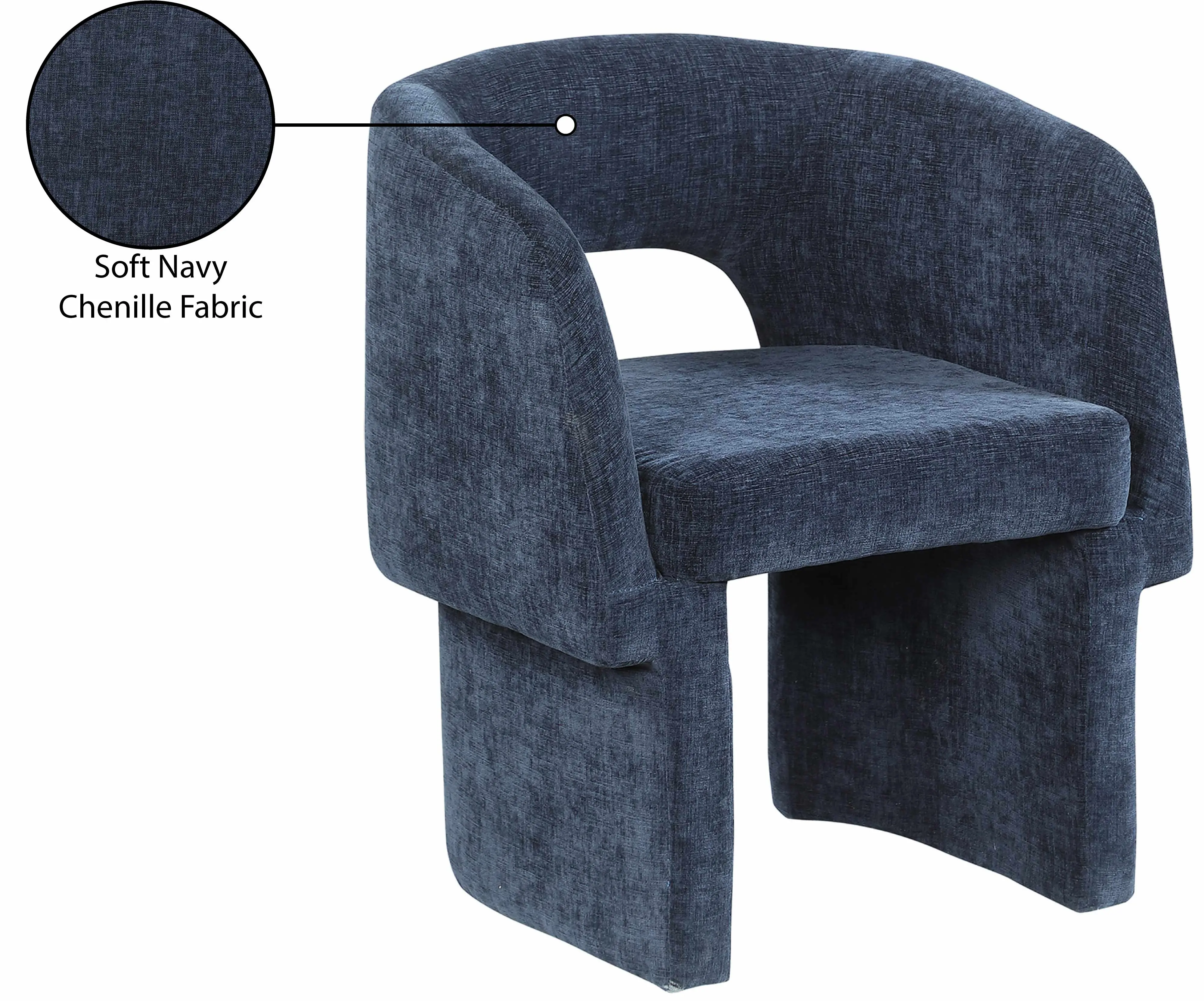 Emmet Navy Upholstered Dining Chair-10