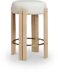 Harrison Cream Upholstered Counter Stool