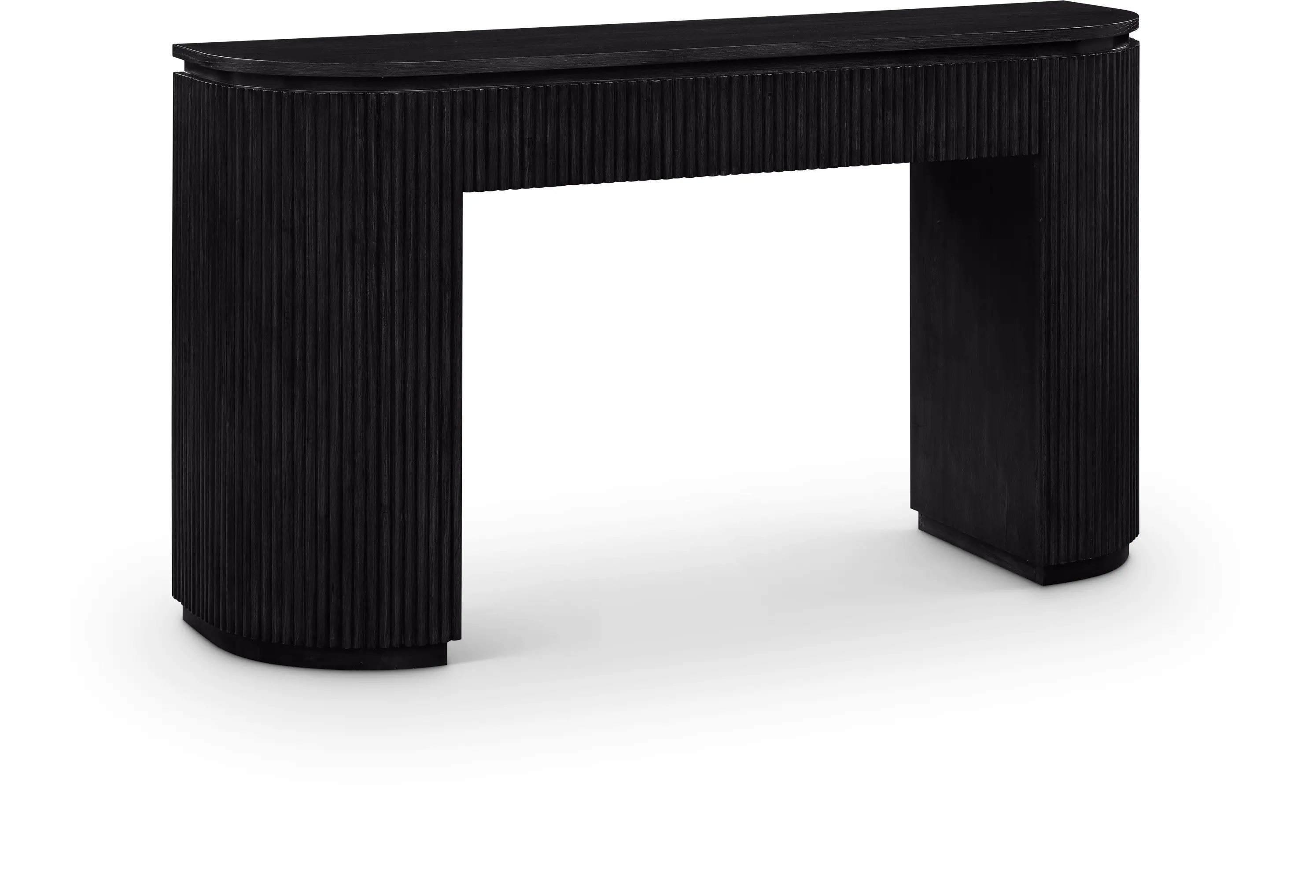 Astrid Black Oak Fluted Console Table-1