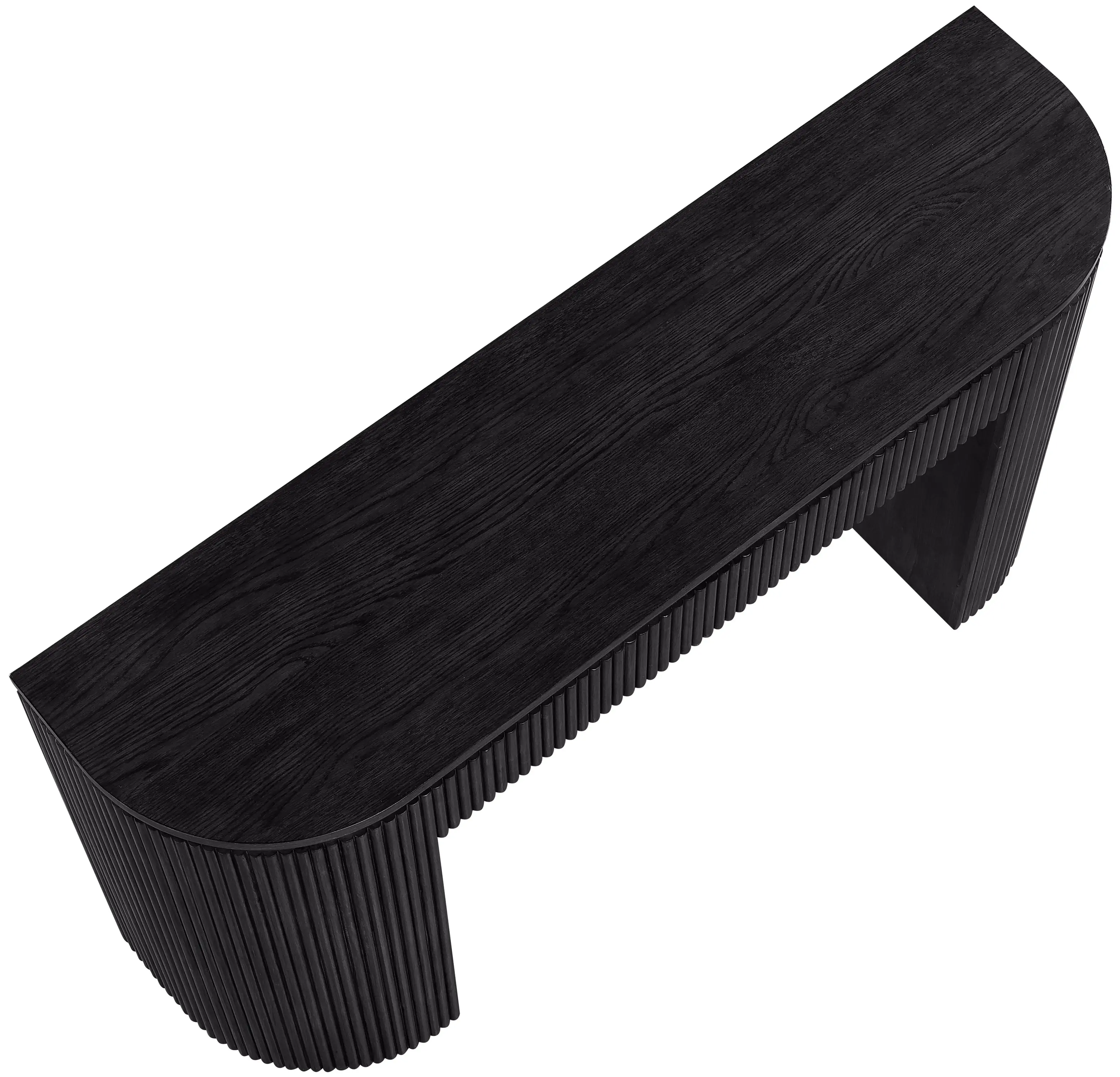Astrid Black Oak Fluted Console Table-7