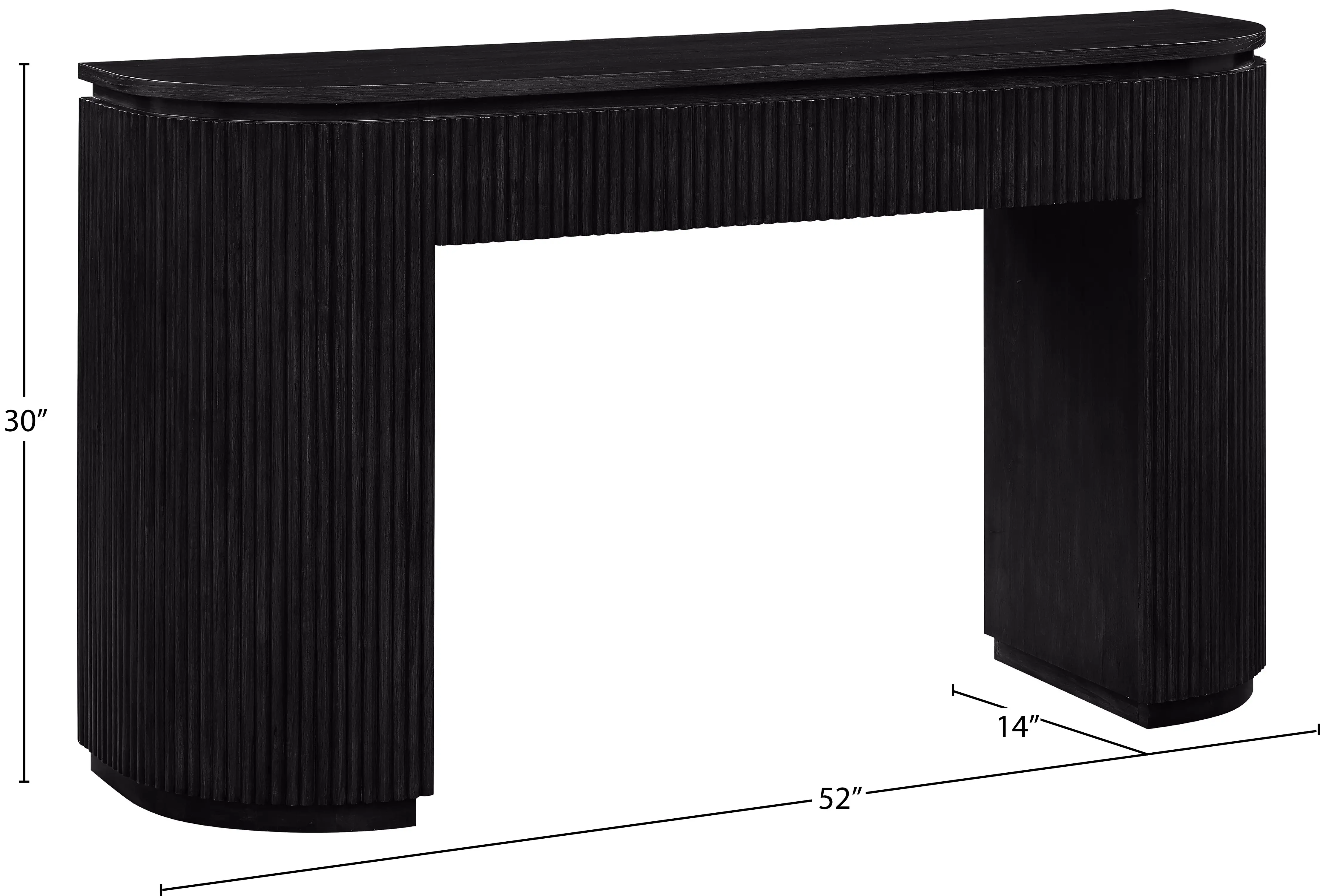 Astrid Black Oak Fluted Console Table-9