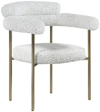 Blake Cream Boucle Upholstered Dining Chair, Set of 2