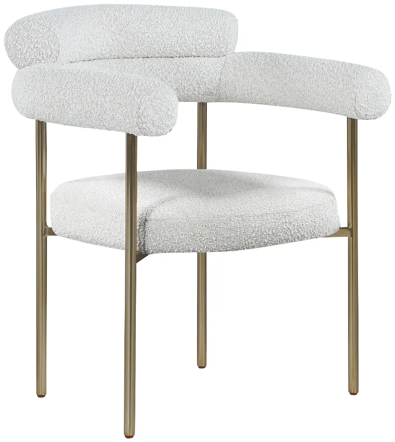 Blake Cream Boucle Upholstered Dining Chair, Set of 2