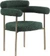 Blake Green Boucle Upholstered Dining Chair, Set of 2