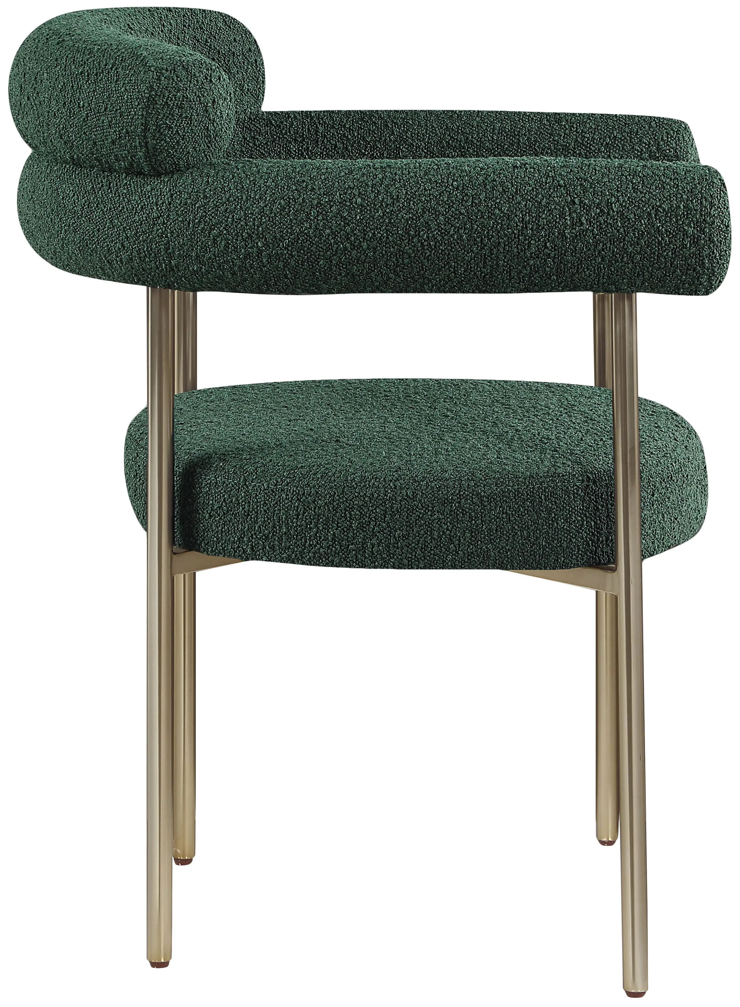 Blake Green Boucle Upholstered Dining Chair, Set of 2-5