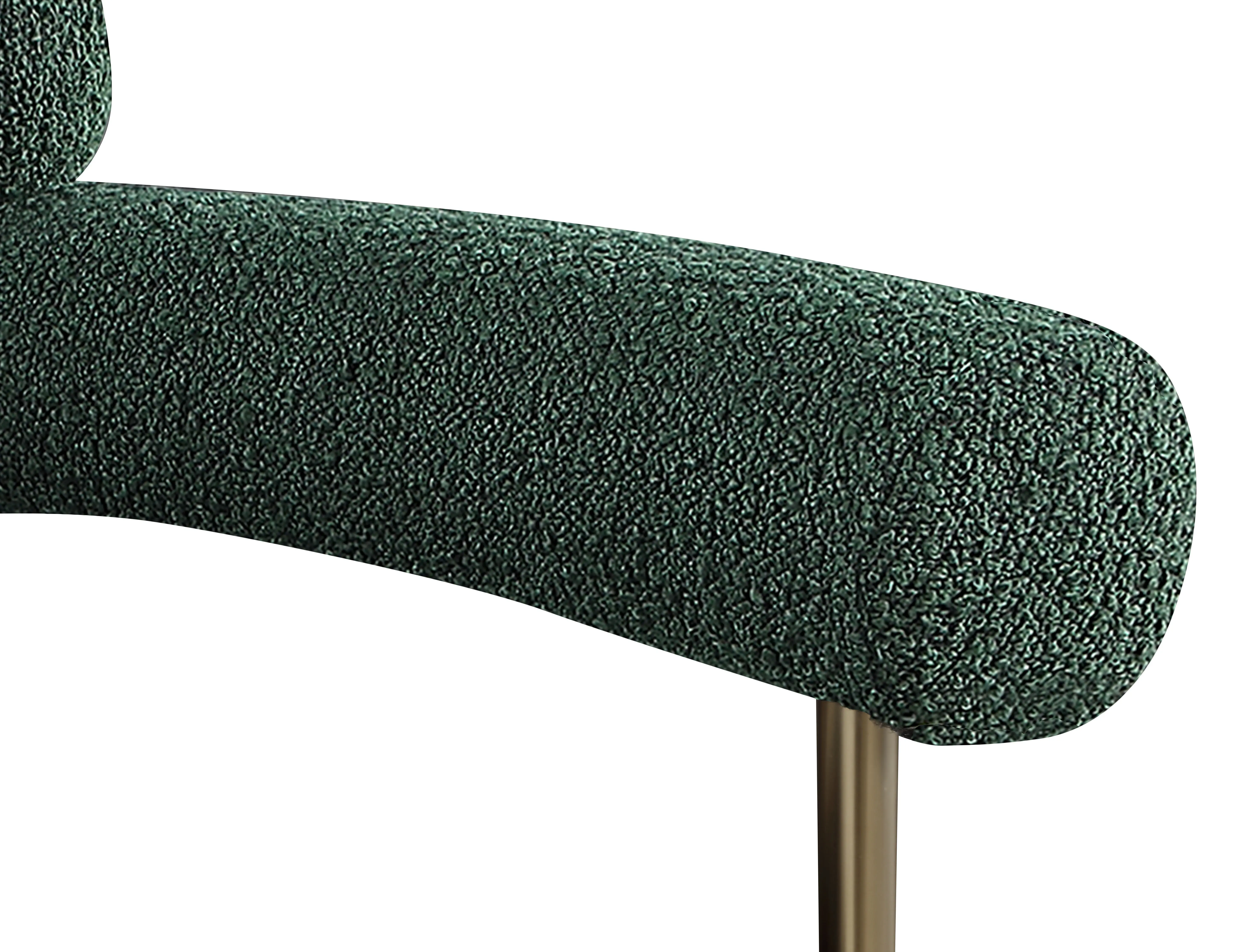 Blake Green Boucle Upholstered Dining Chair, Set of 2-8