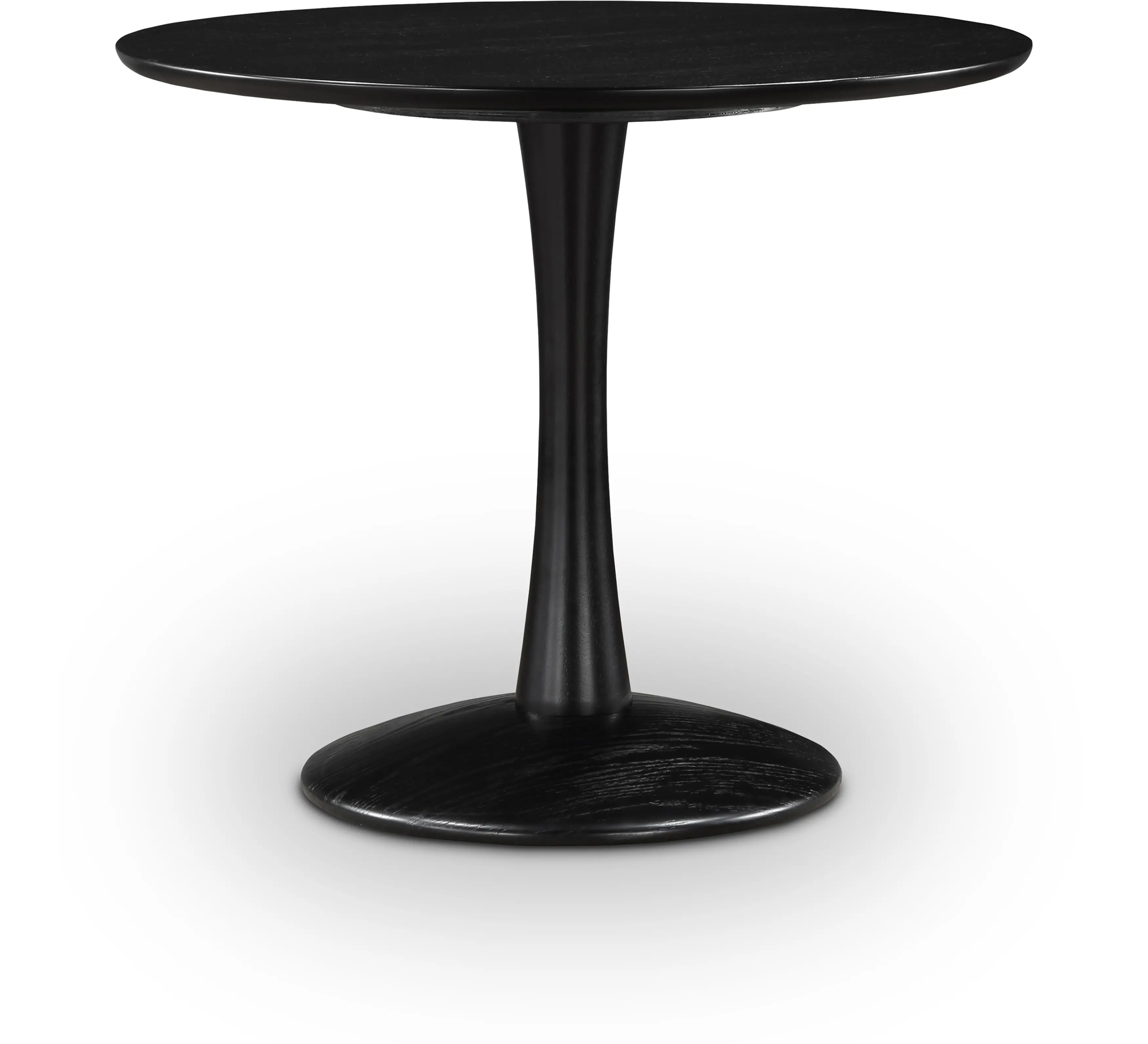 Holly 36  Black Wood Round Dining Table-1