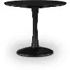 Holly 36  Black Wood Round Dining Table