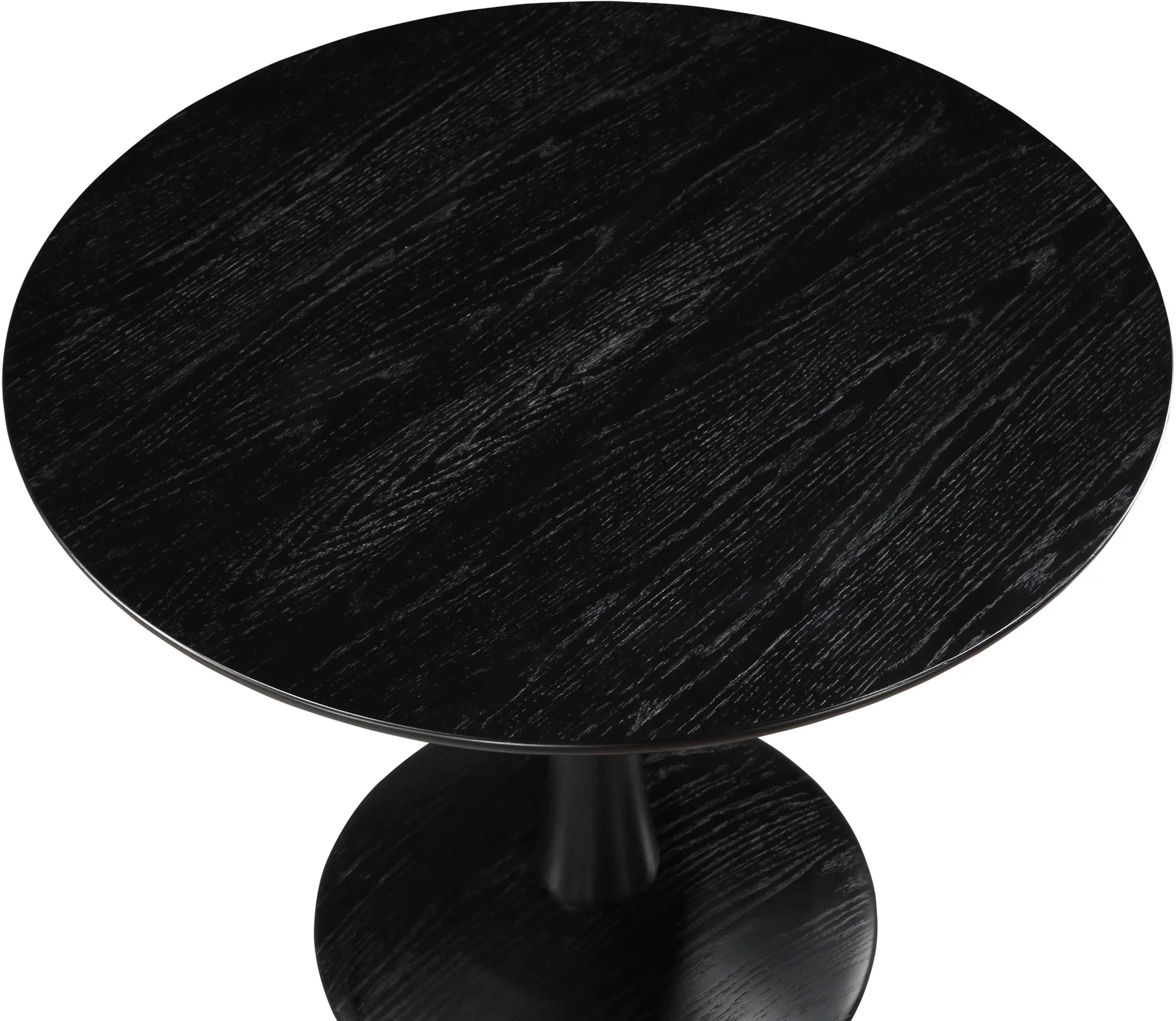 Holly 36  Black Wood Round Dining Table-5