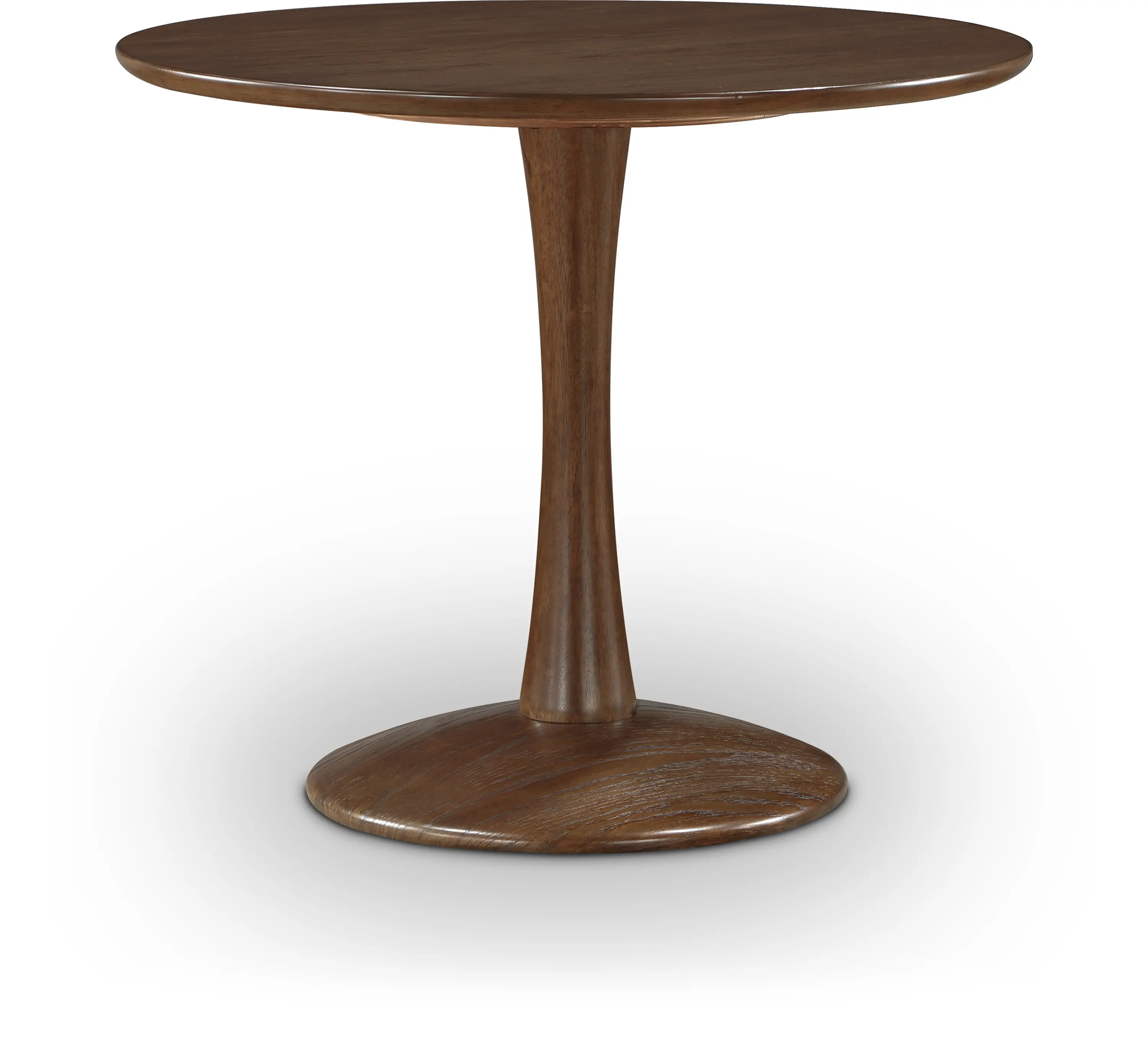 Holly 36  Brown Wood Round Dining Table-1