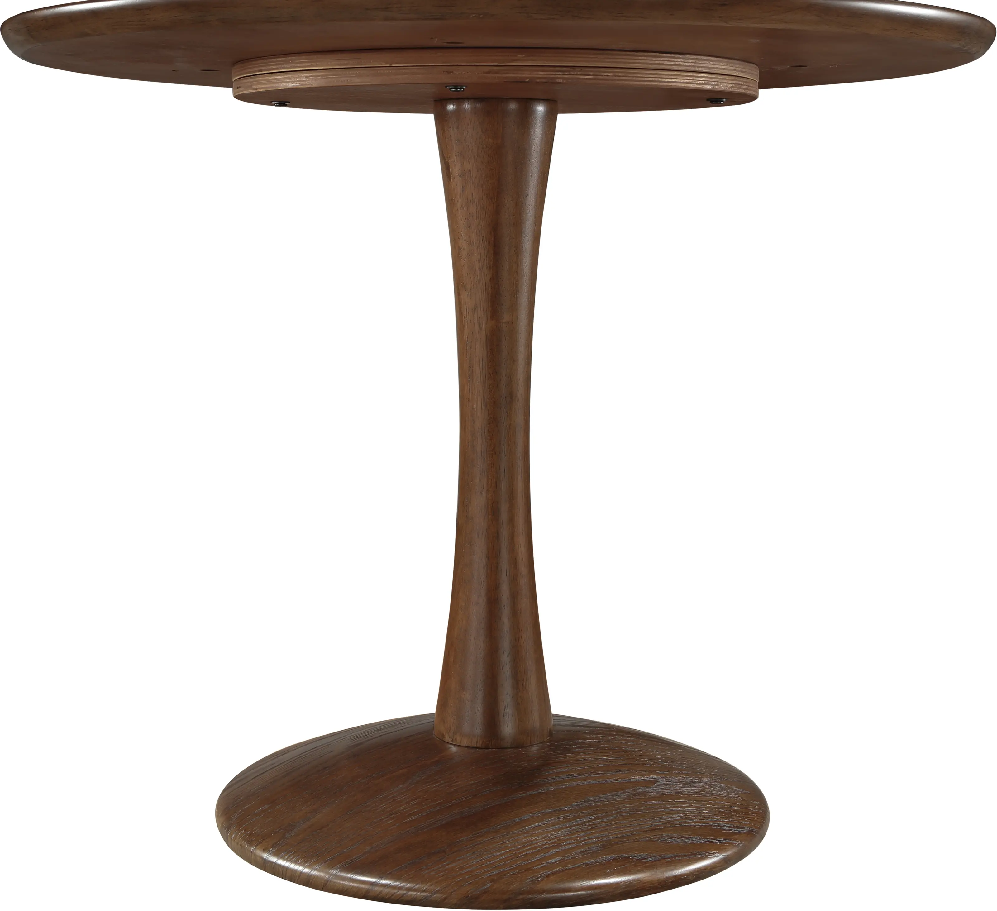 Holly 36  Brown Wood Round Dining Table-4