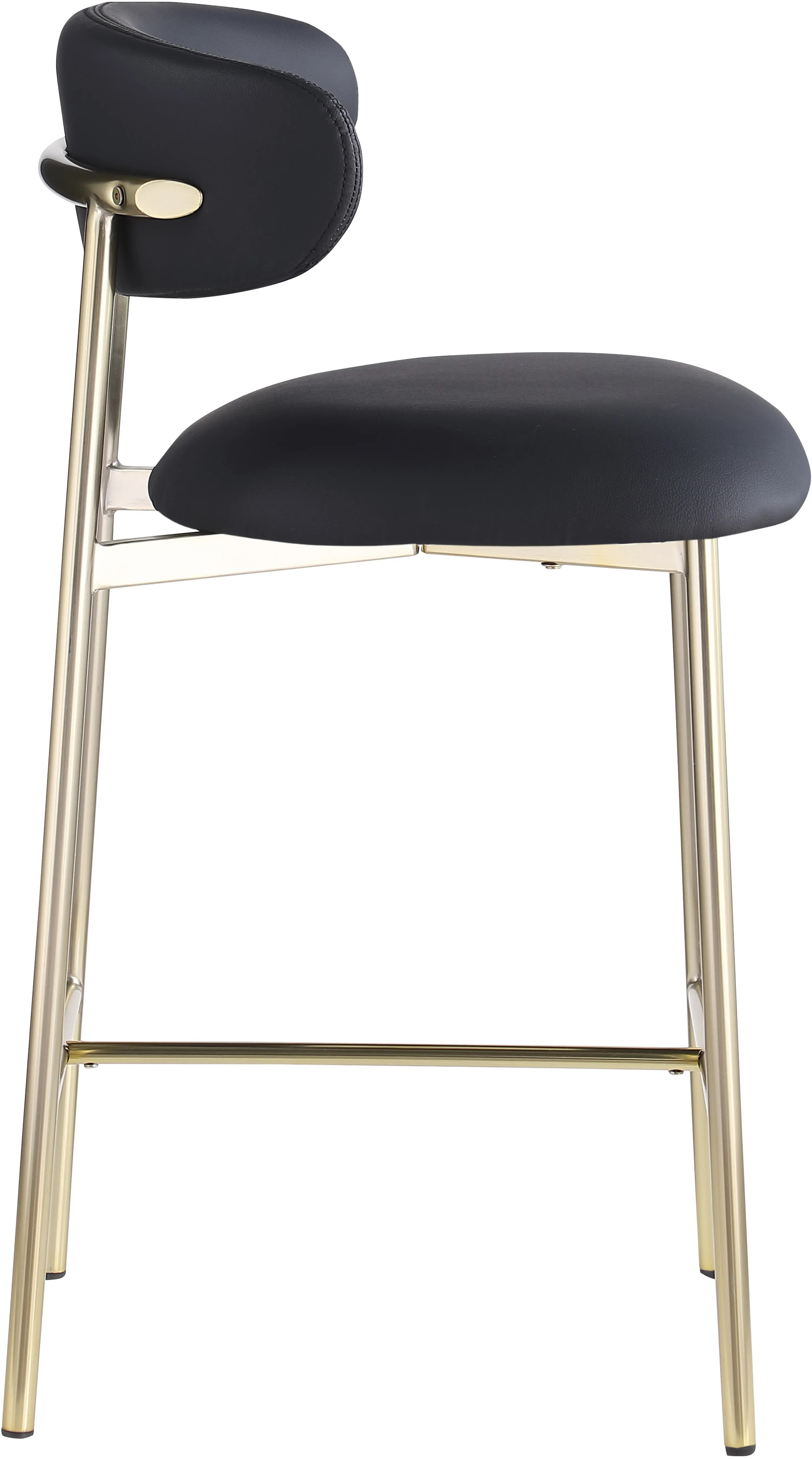 Lupita Black Vegan Leather Upholstered Counter Stool, Set of 2-5