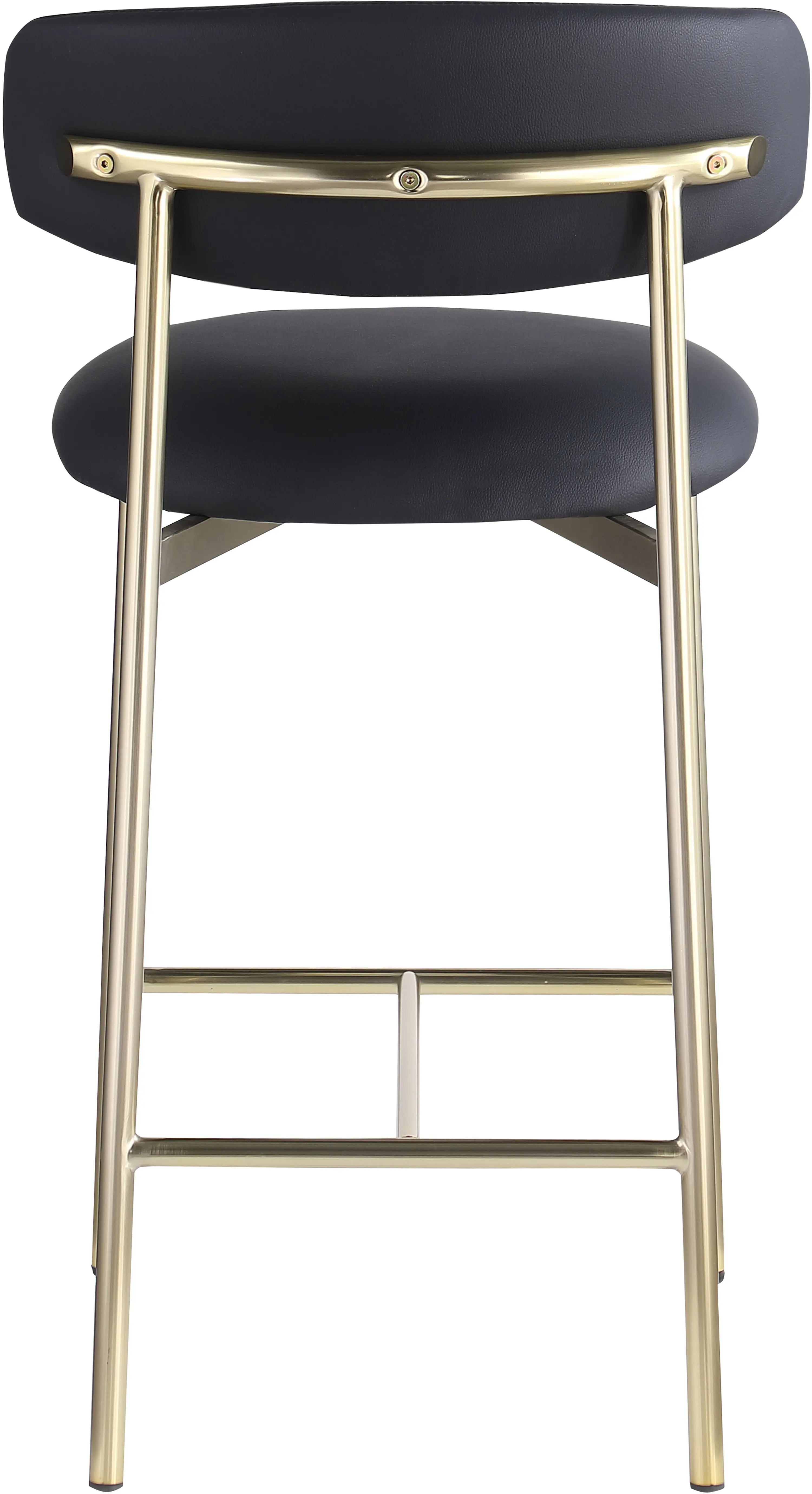 Lupita Black Vegan Leather Upholstered Counter Stool, Set of 2-6