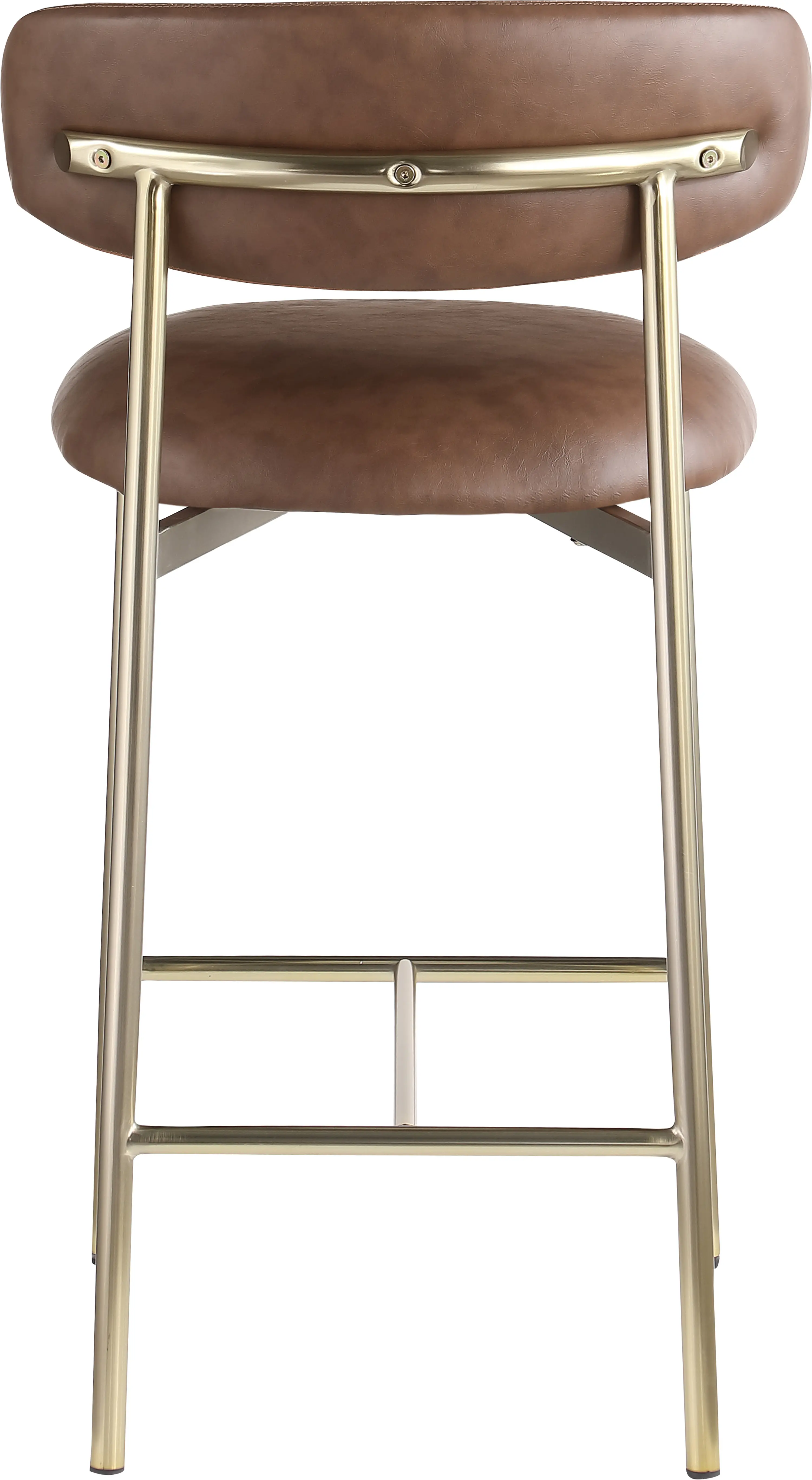 Lupita Brown Vegan Leather Upholstered Counter Stool, Set of 2-6