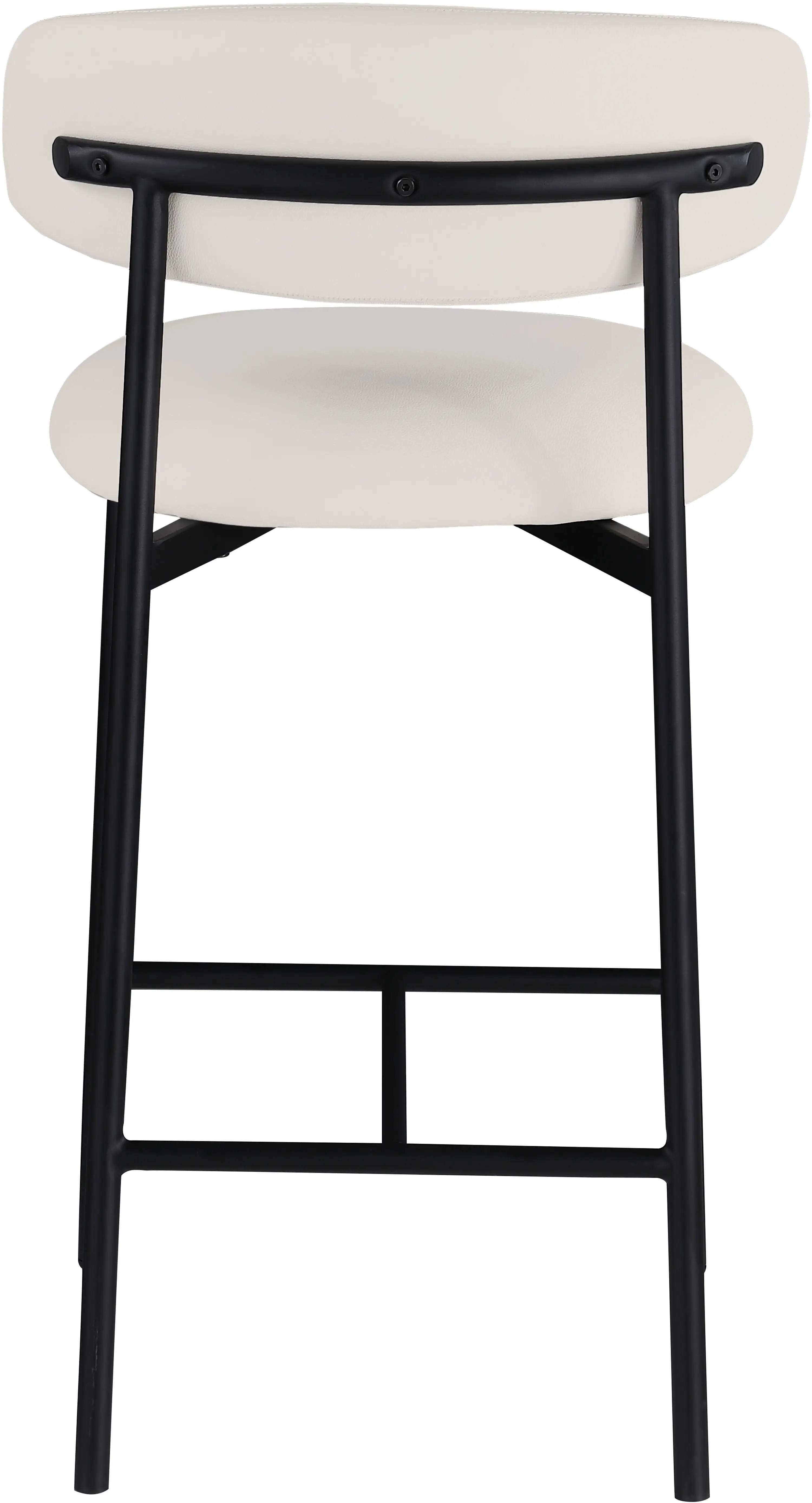 Lupita Off-White Vegan Leather Upholstered Counter Stool, Set of 2-6